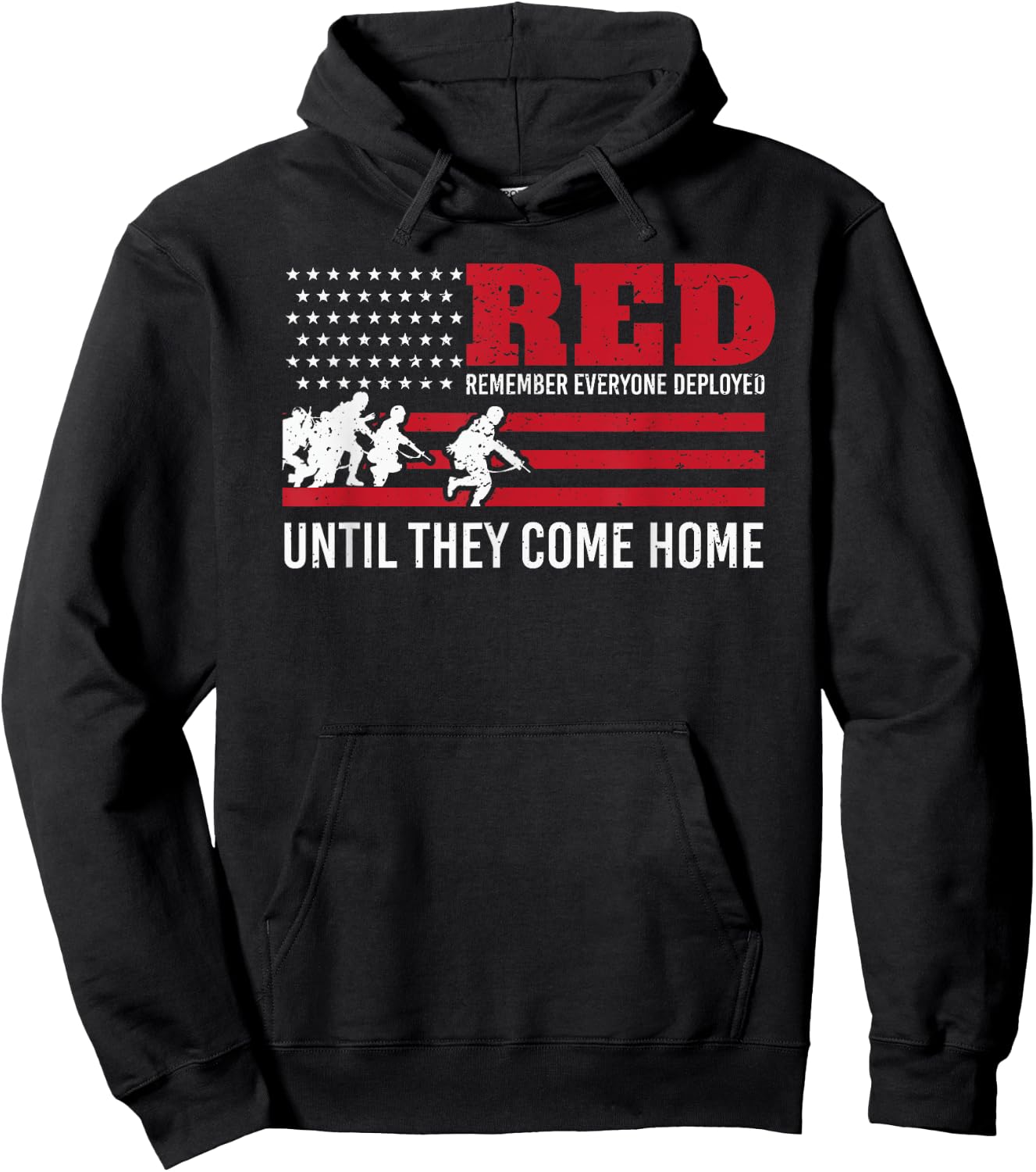 Remember Everyone Deployed RED Army Pride Hoodie - Hoodie | Black