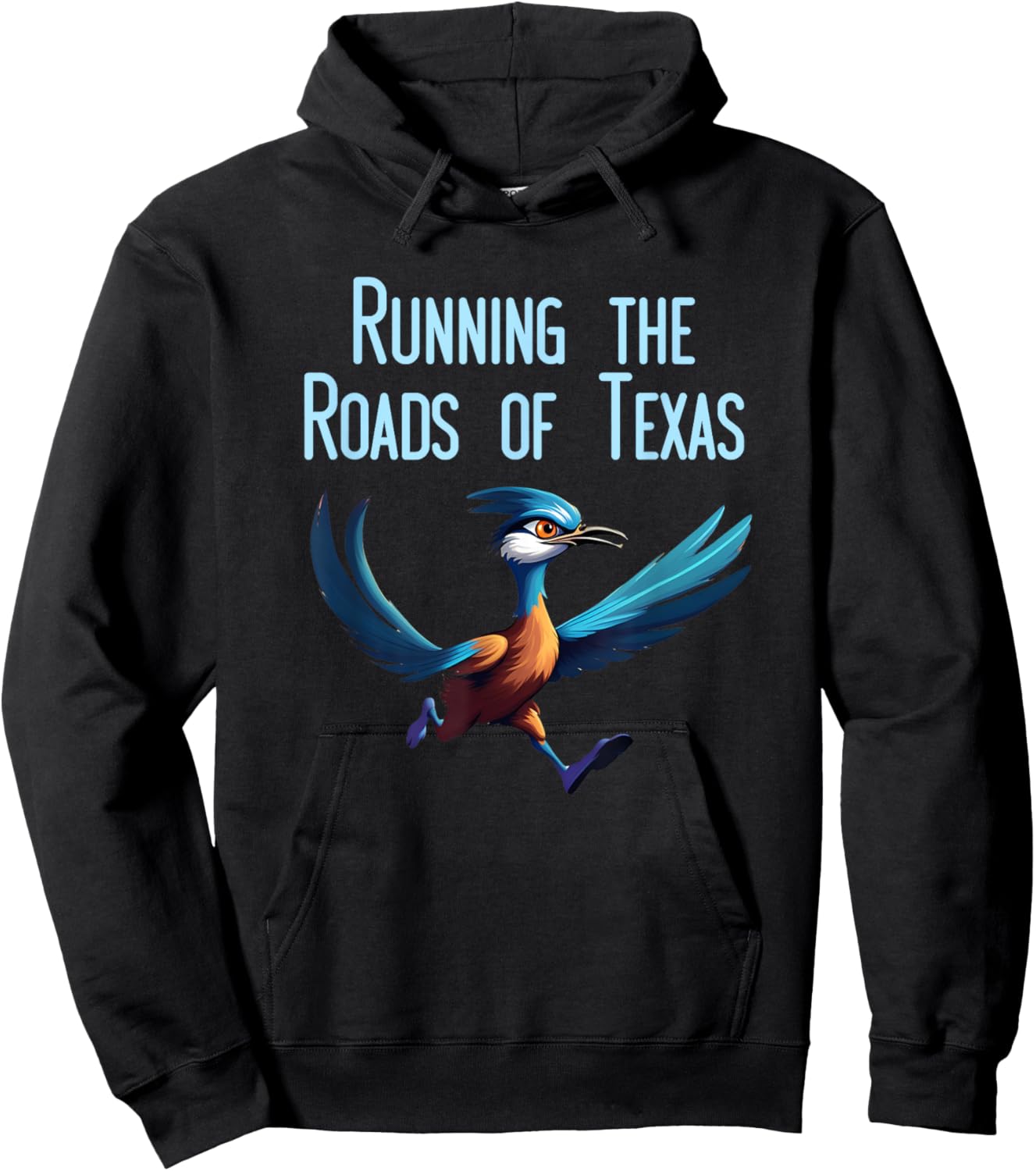 Texas Running The Roads Fast Bird Roadrunner Hoodie - Hoodie | Black