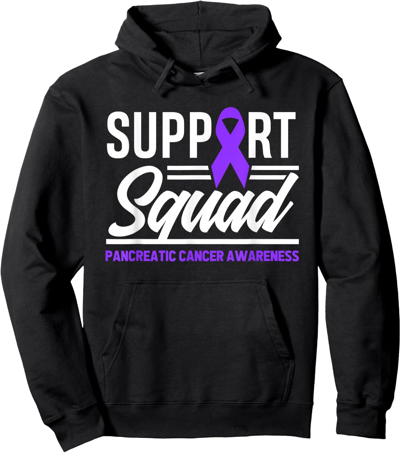 Pancreatic Cancer Support Squad Pancreatic Cancer Awareness Hoodie - Hoodie | Black
