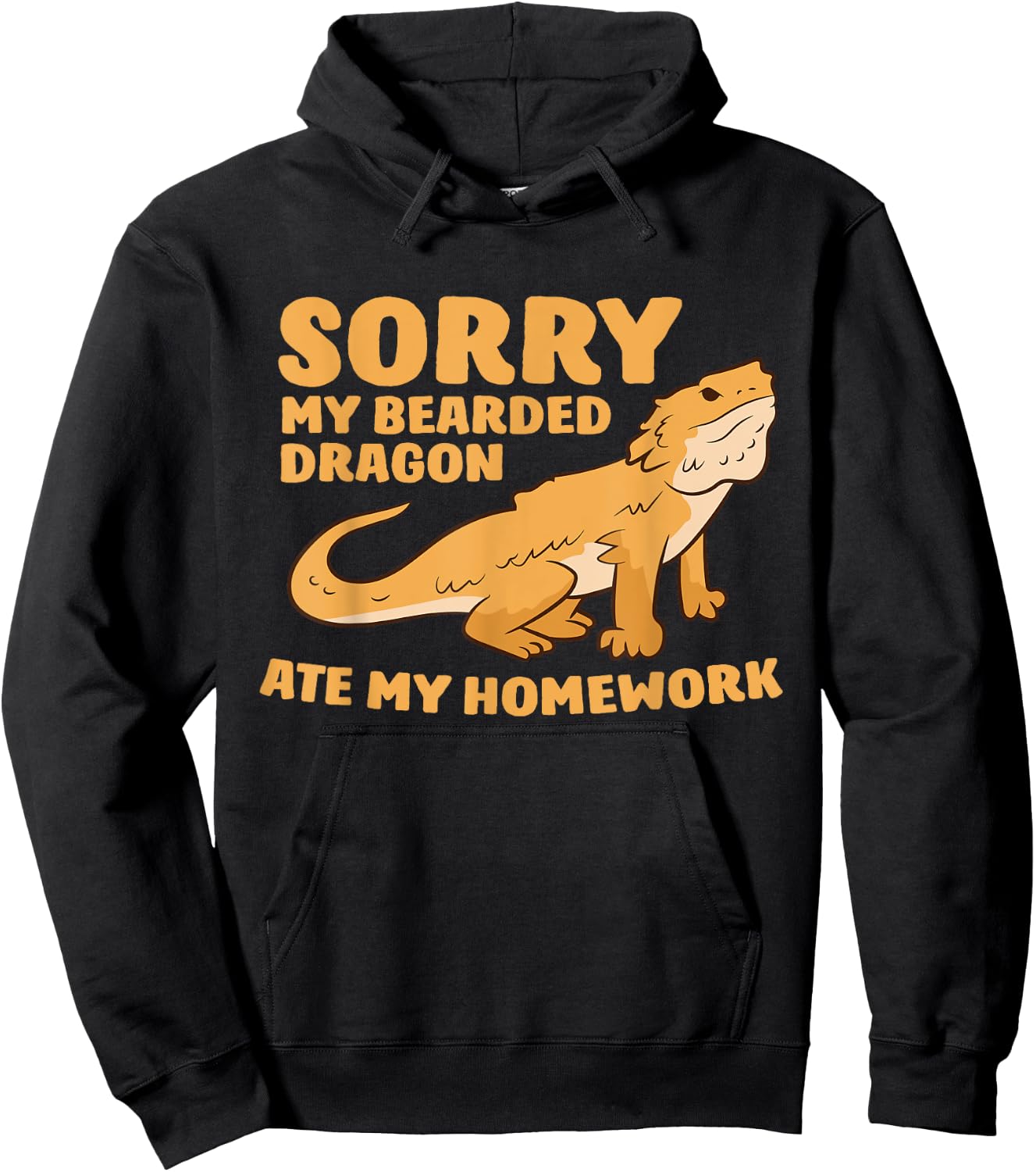 Bearded Dragon School My Bearded Dragon Ate My Homework Hoodie - Hoodie | Black