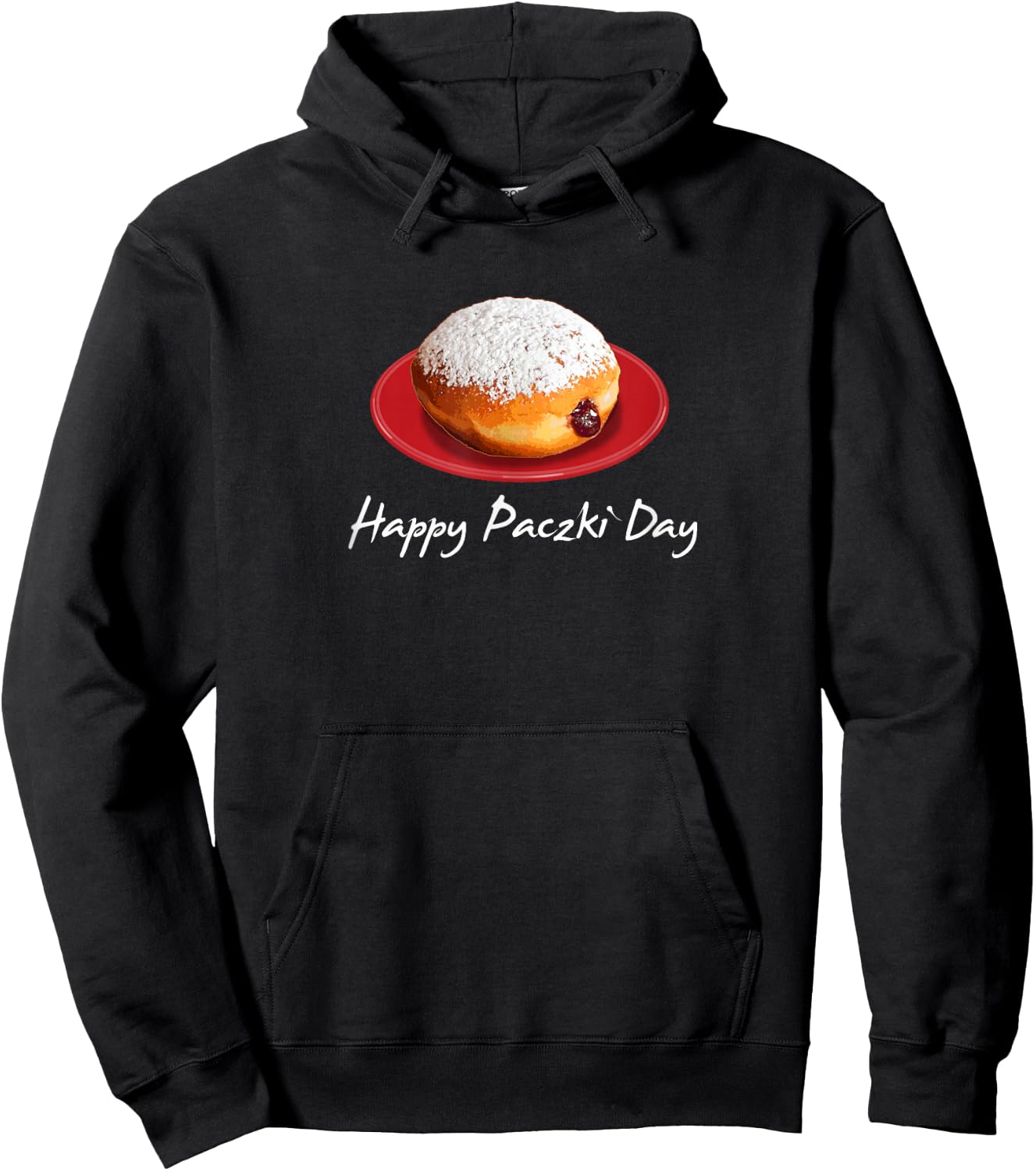 Polish Jelly Filled Donut Fat Tuesday Hoodie - Hoodie | Black