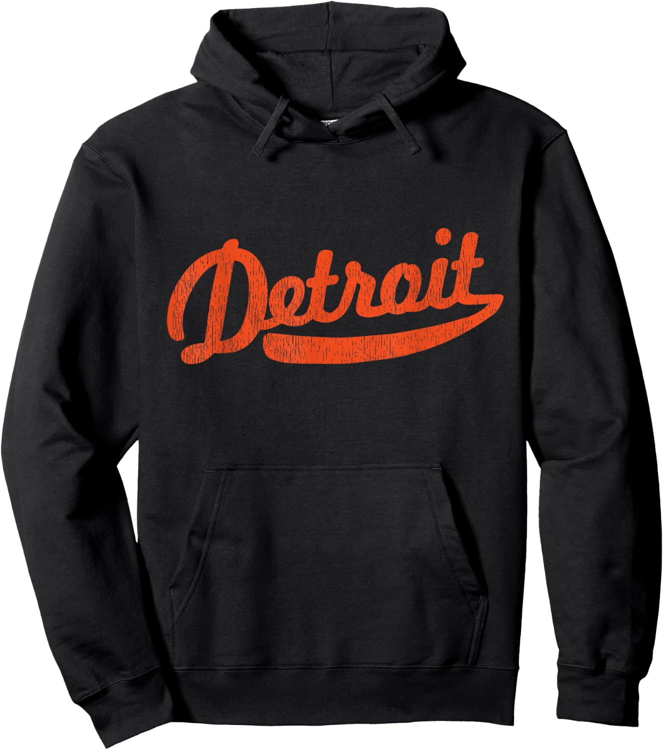 Distressed Detroit Baseball Stuff Vintage Detroit Hoodie - Hoodie | Black