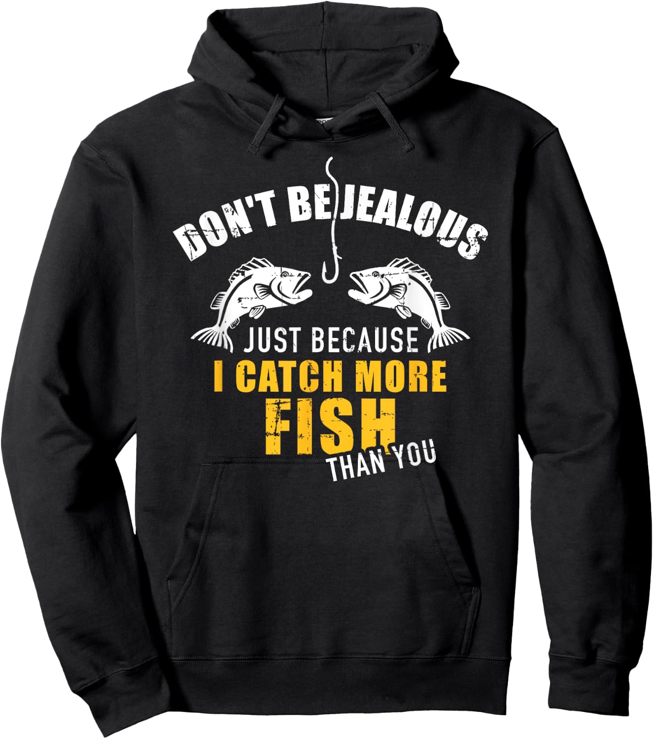 Fishing Don't be jealous just because I catch more fish you Hoodie - Hoodie | Black