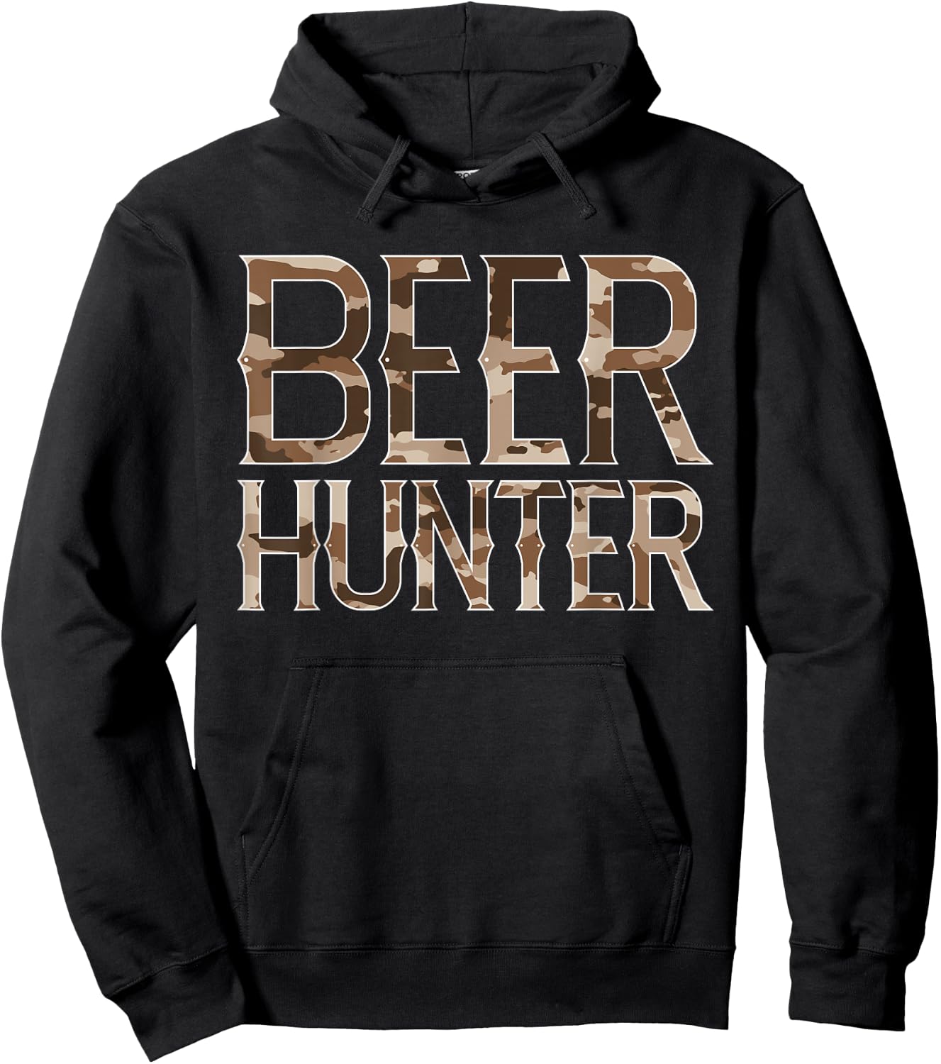 Beer Hunters Camouflage Camo Beer Lover Funny Drinker Hoodie - Hoodie | Black