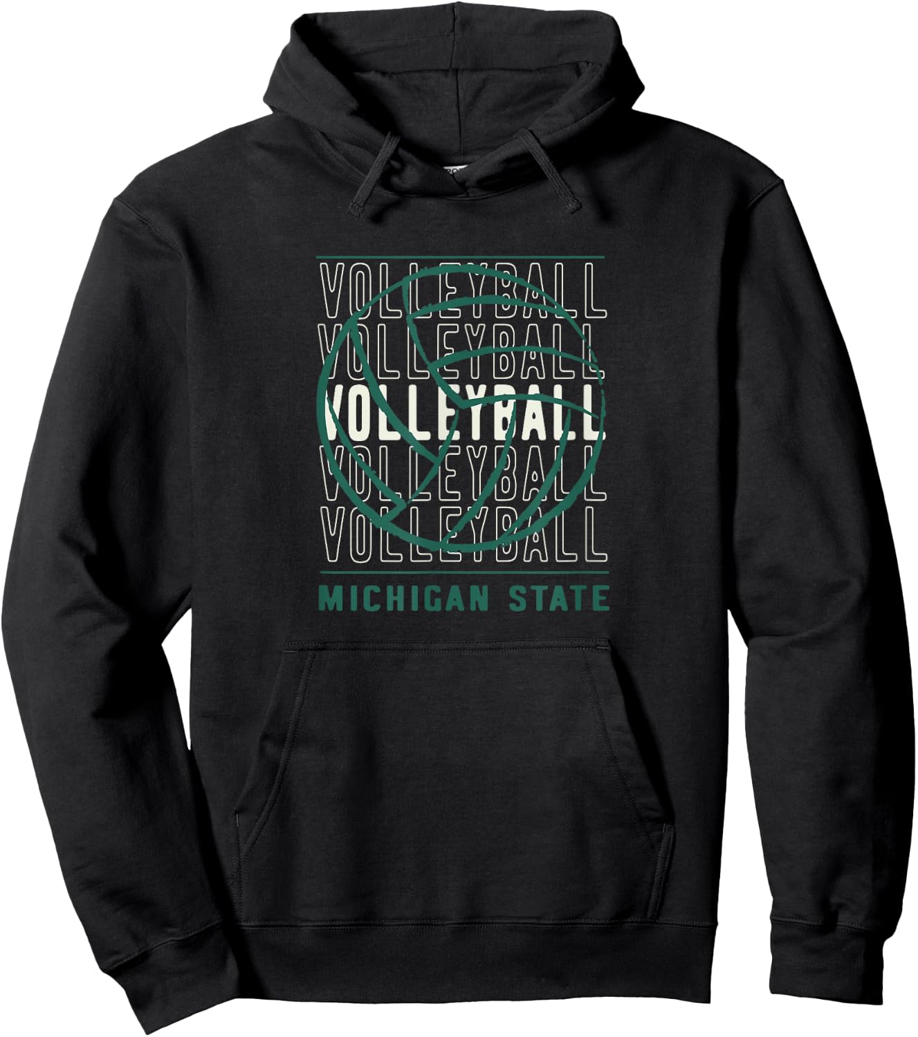 Volleyball Michigan State Hoodie - Hoodie | Black