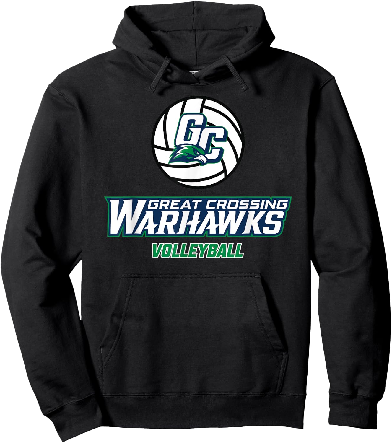 Great Crossing High School Warhawks Volleyball Hoodie - Hoodie | Black