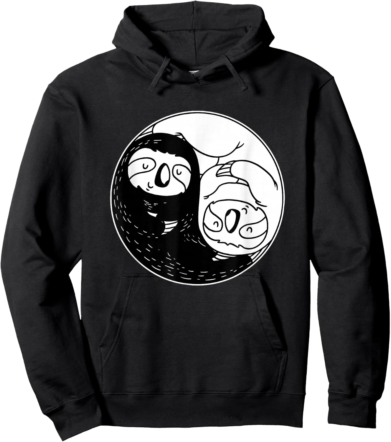 Sloth Lover Gifts Yin Yang Shirt Girls Women Hoodie - Hoodie | Black