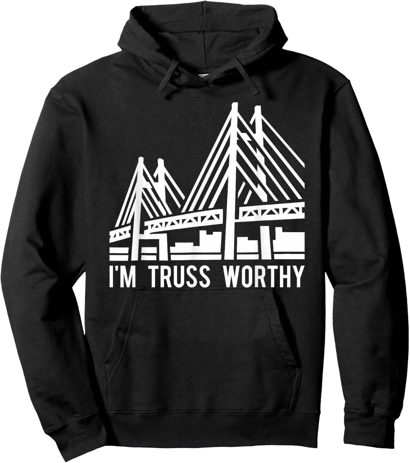 Bridge Engineering Truss Worthy Pun Civil Engineer Hoodie - Hoodie | Black