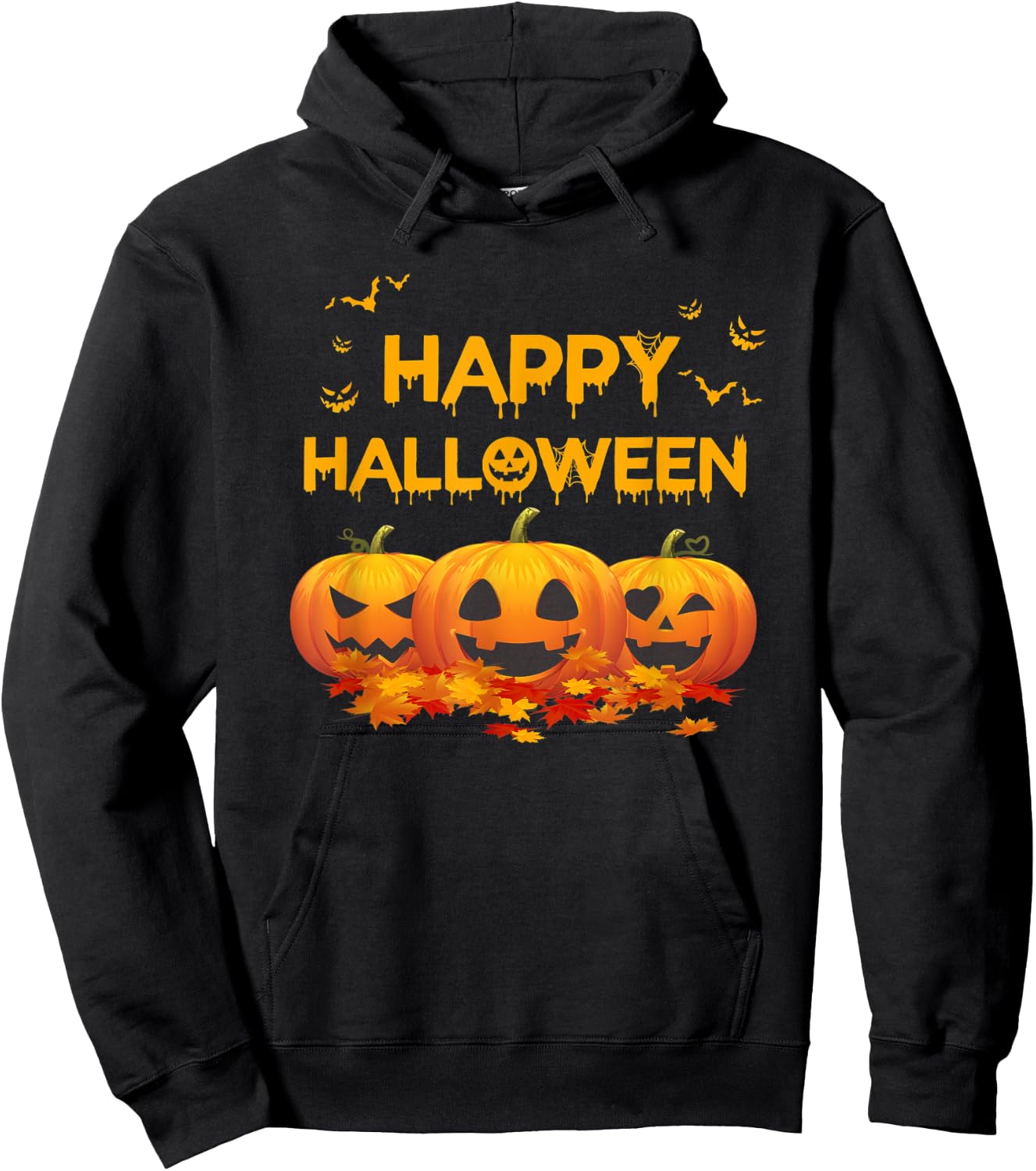 Happy Halloween Costumes Funny Gifts Pumpkins Men Women Kids Hoodie - Hoodie | Black