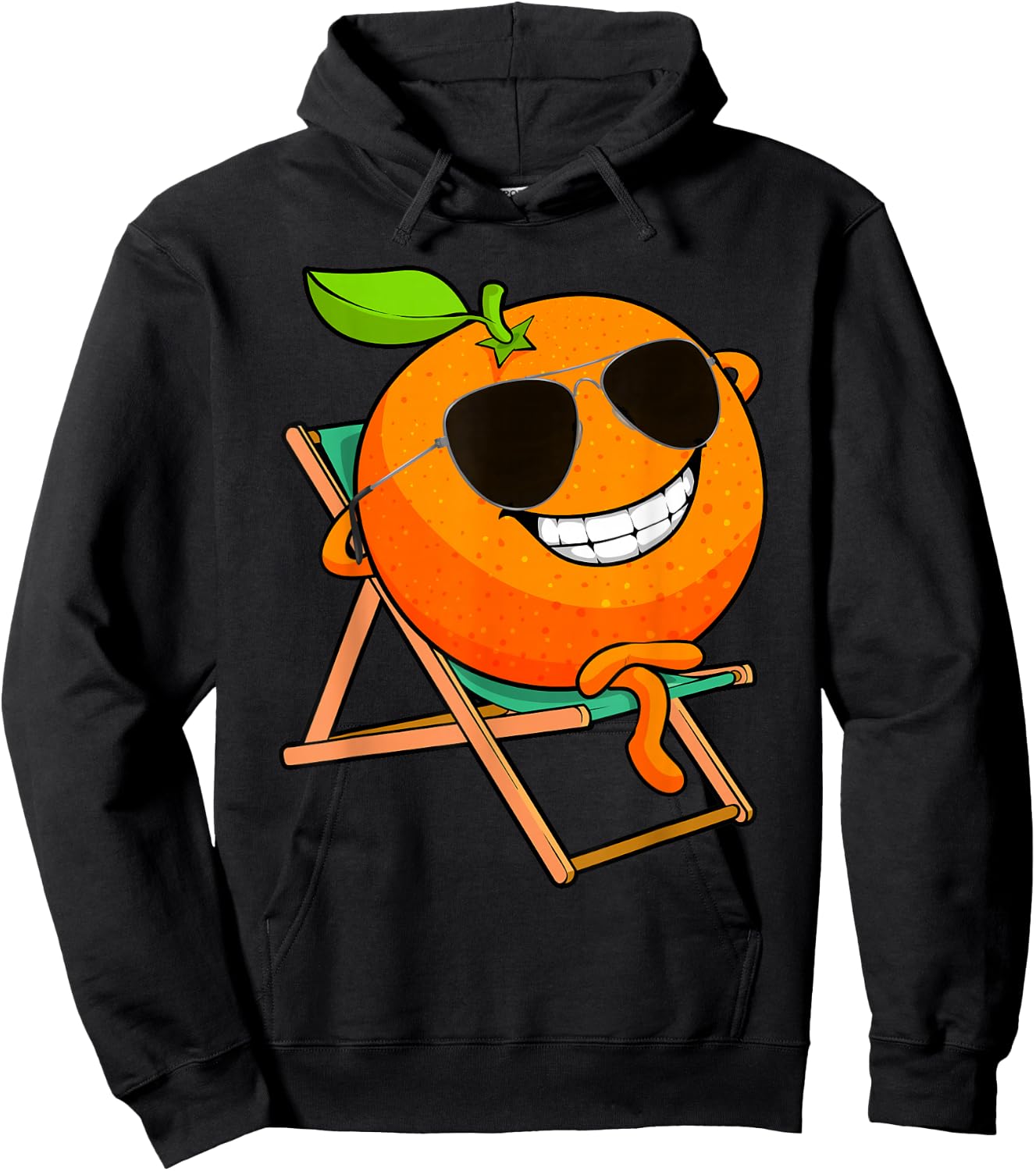 Funny Orange Design Women Kids Orange Fruit Lovers Hoodie - Hoodie | Black