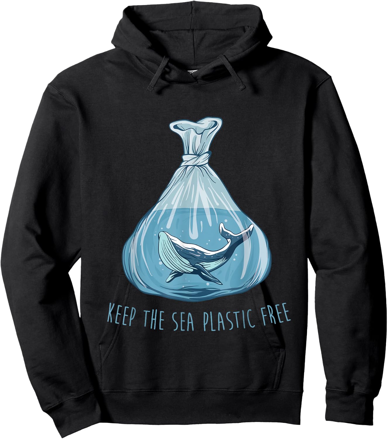 Keep the sea plastic free Save The Planet Environment Ocean Hoodie - Hoodie | Black
