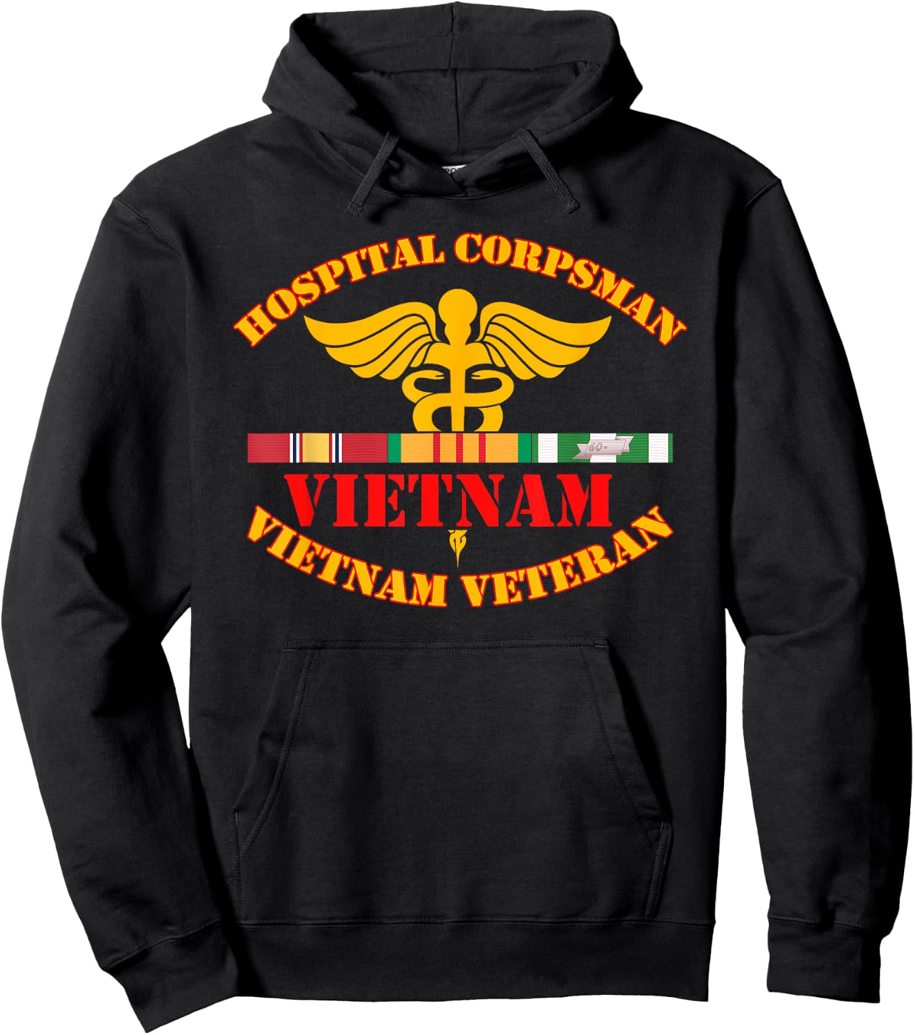 Hospital Corpsman Vietnam Veteran T shirt | Vietnam War Vet Hoodie - Hoodie | Black
