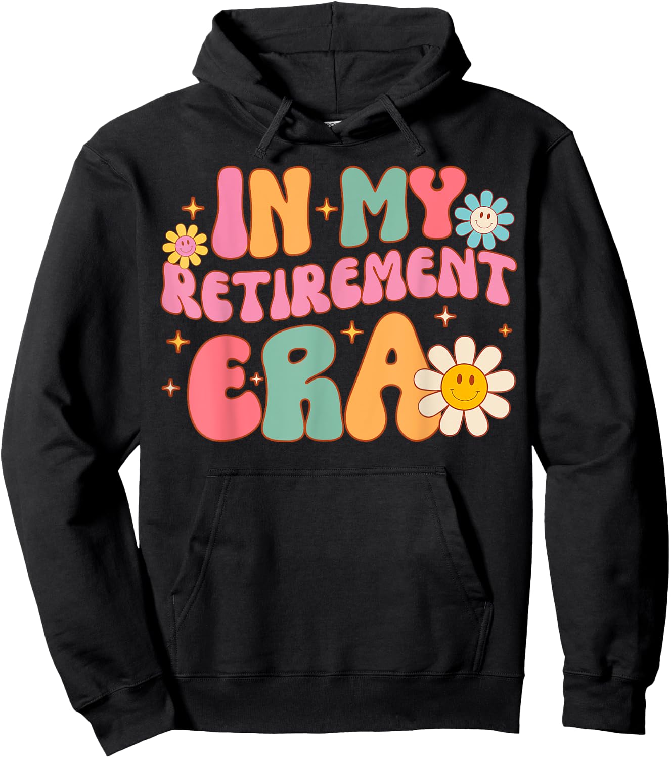 Groovy Retro In My Retirement Era Funny Teacher Retired 2024 Hoodie - Hoodie | Black