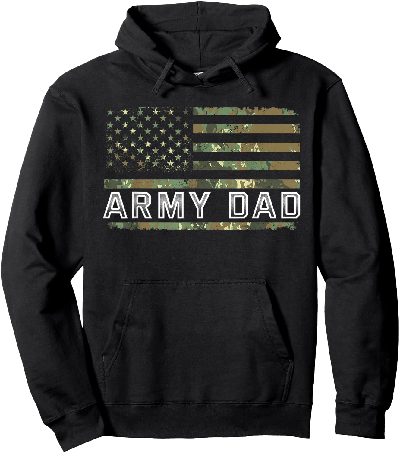 Army Dad Fathers Day Hoodie - Hoodie | Black