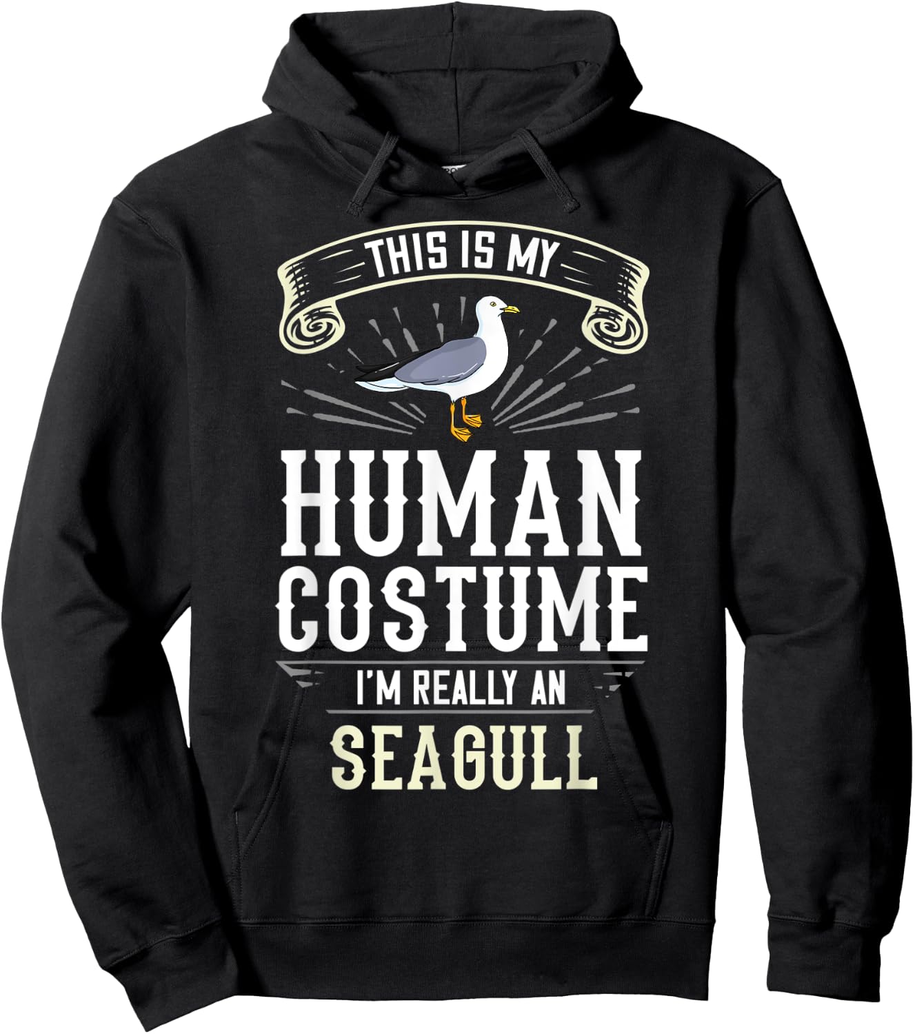 Seagull Seabird Costume Gift Sea Gull Bird Hoodie - Hoodie | Black