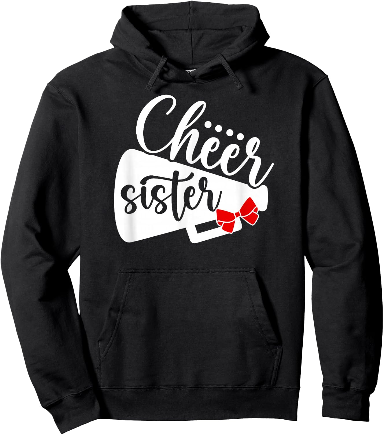 Cheer Sister Of A Cheerleader Sister Cheerleading Sis Hoodie - Hoodie | Black