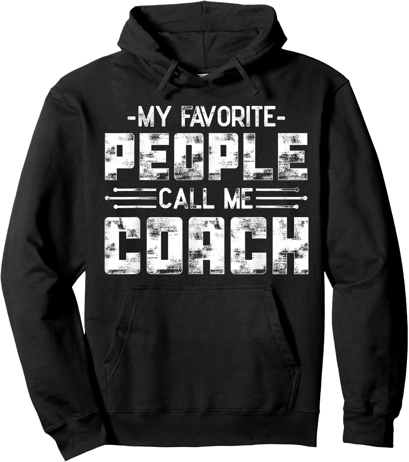 My Favorite People Call Me Coach Hoodie - Hoodie | Black