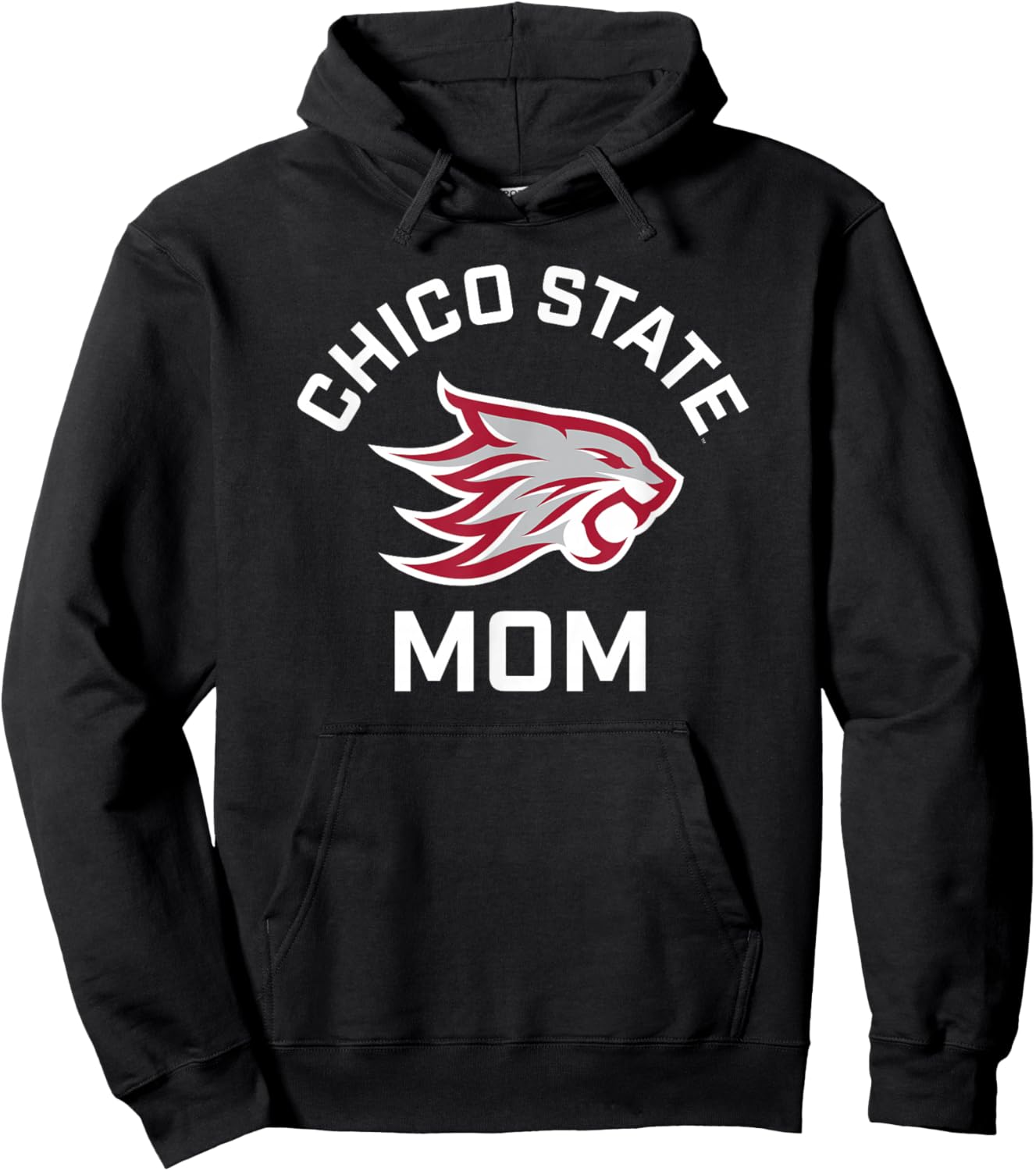 Chico State Wildcats Arched Mom Hoodie - Hoodie | Black