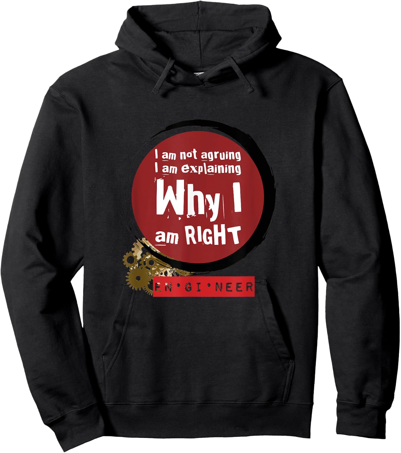 Engineer Always Right, Funny Engineer Quote Hoodie - Hoodie | Black