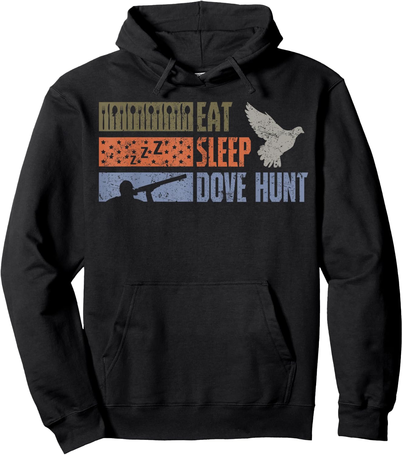 Dove Hunting Flying Bird Wing Shooting Wingshooters Hunter Hoodie - Hoodie | Black