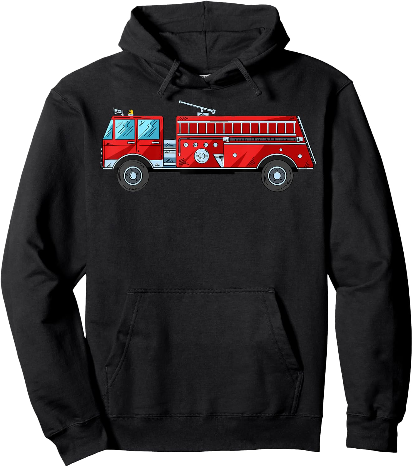 Firefighter Fire Truck Fireman Firefighting Rescue Volunteer Hoodie - Hoodie | Black