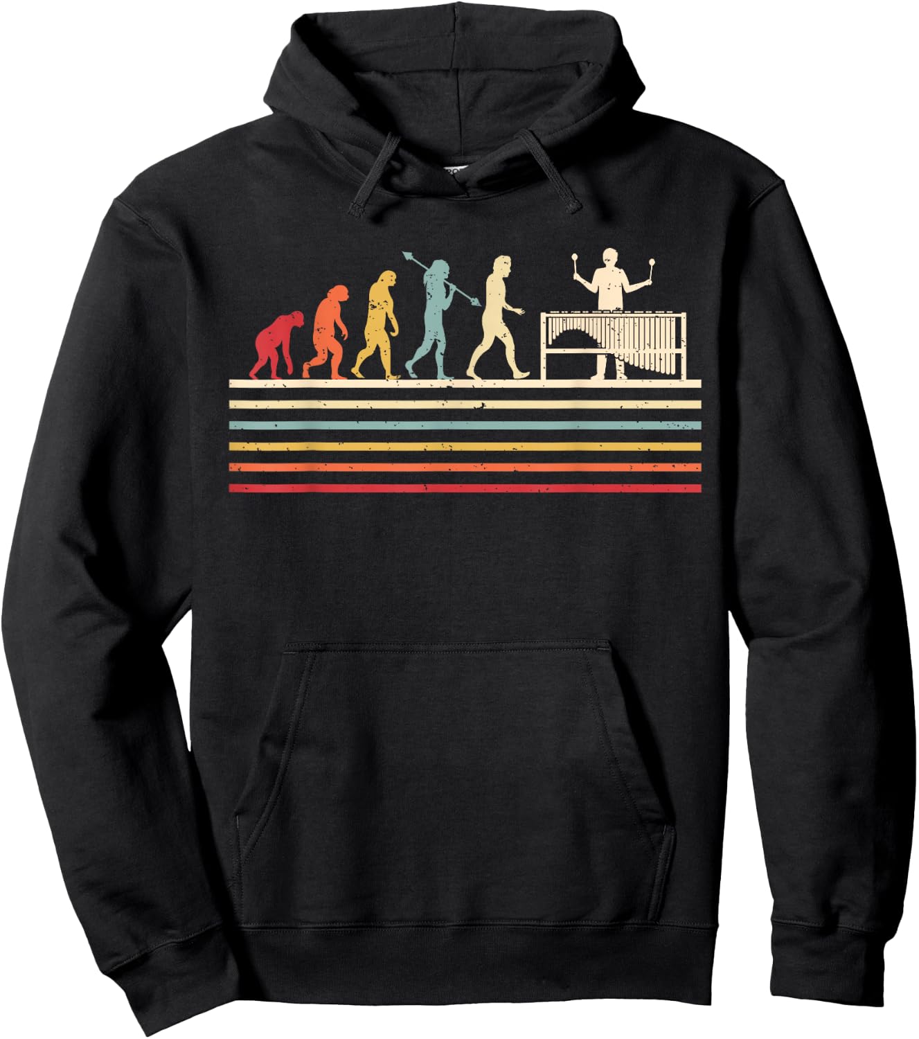 Marimba Evolution Marimba Player Marimba Lover Hoodie - Hoodie | Black