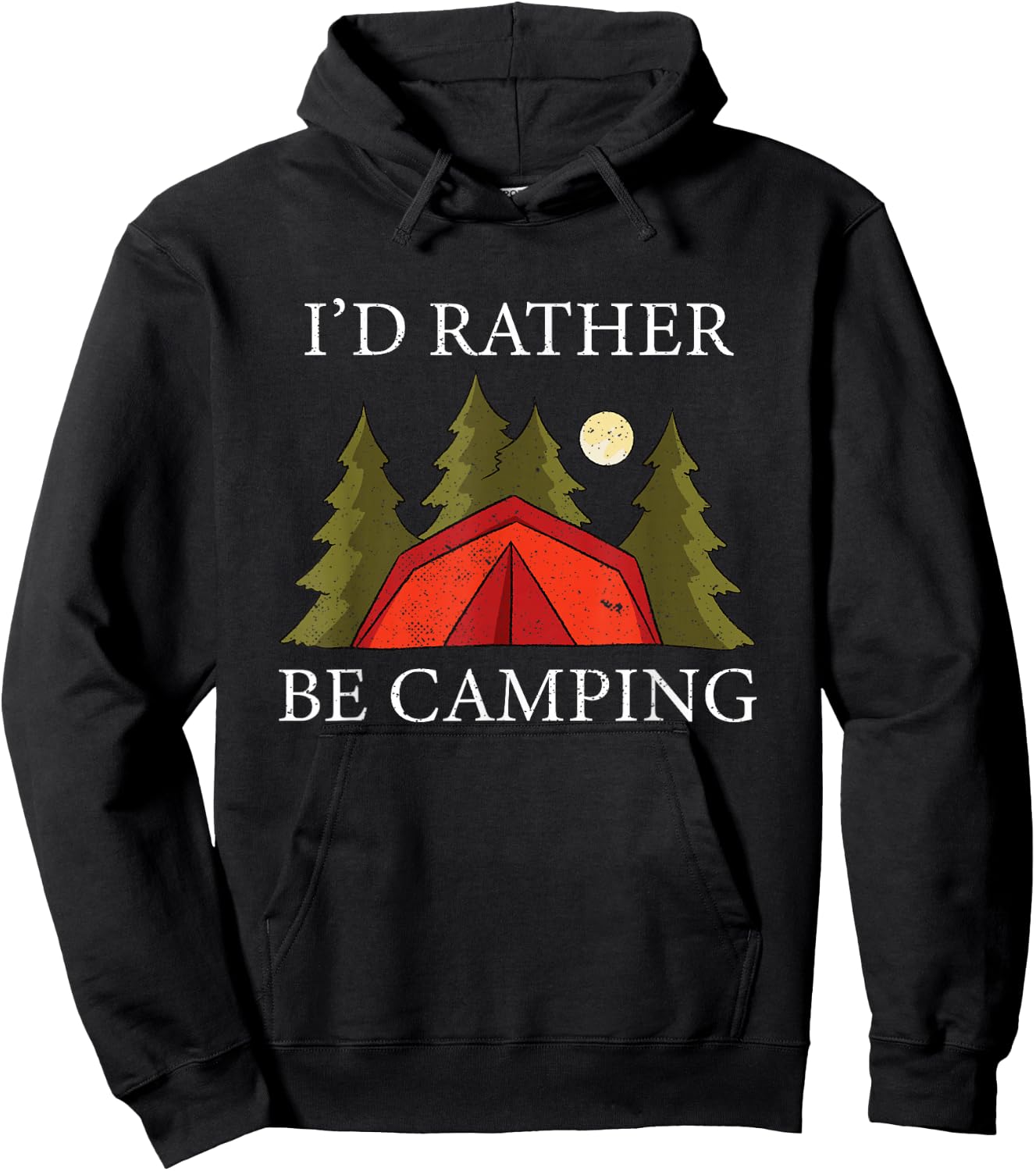 I'd Rather Be Camping Hoodie - Hoodie | Black