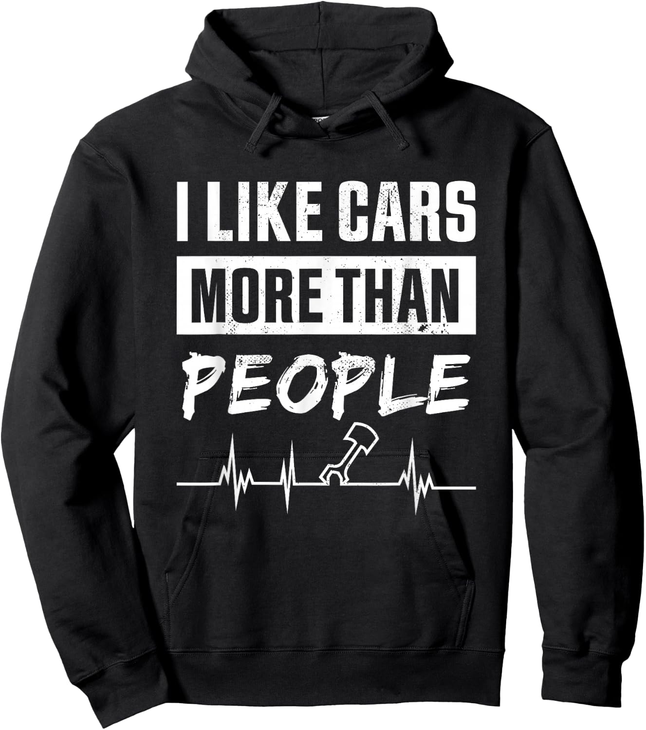 I like Cars more than People Funny Tuner Gift Hoodie - Hoodie | Black
