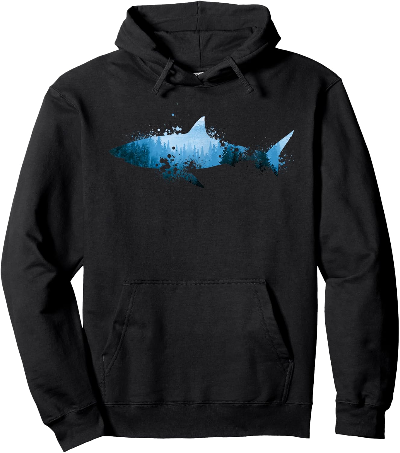 Men Women Boy Girl | Sharks Apparel Gifts Vintage Shark Silhouette | Hammerhead Shark Tiger Shark , Black, Small Hoodie - Hoodie | Black