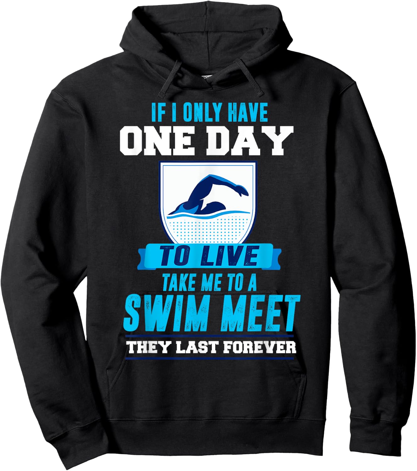 Swim Quote Design - Swim Team Gear Hoodie - Hoodie | Black