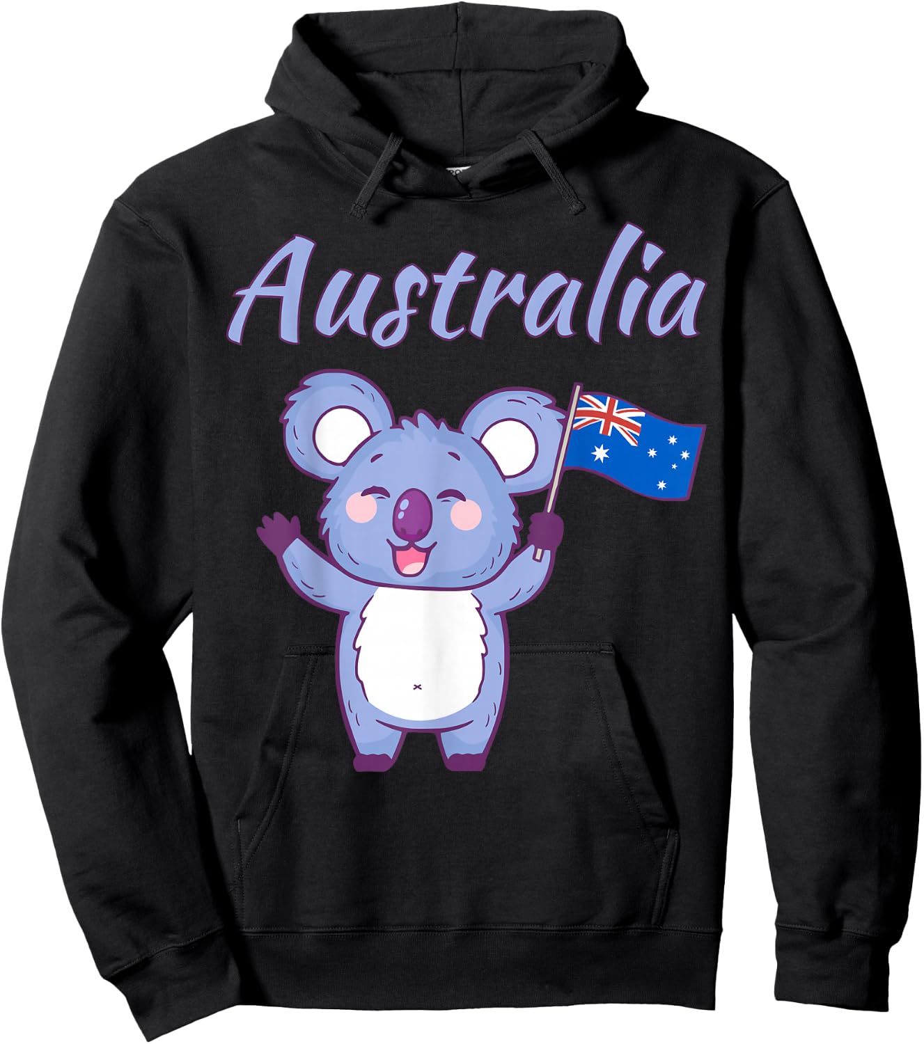 Australia Day Toddler Shirt Funny Koala Australian Flag Hoodie - Hoodie | Black