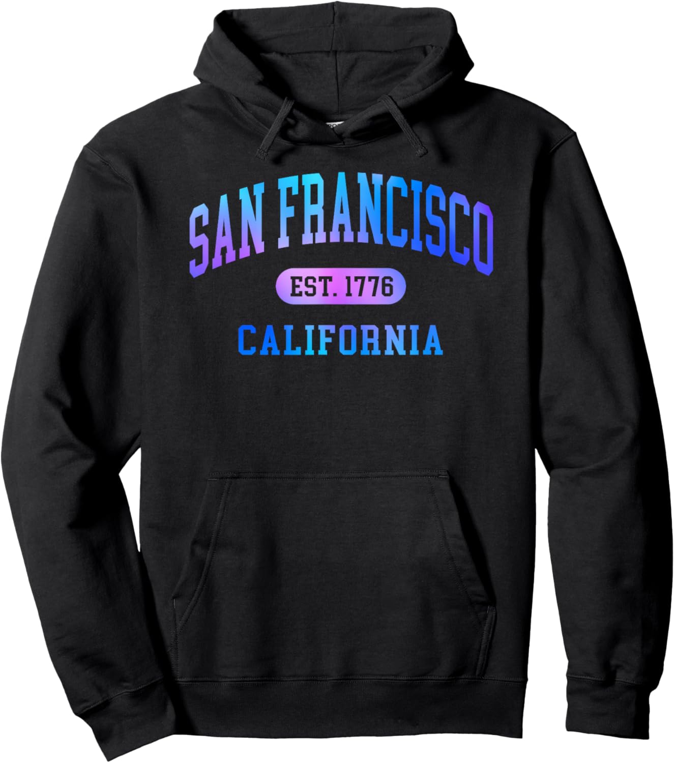 Vintage San Francisco California Retro Throwback Tie Dye Hoodie - Hoodie | Black