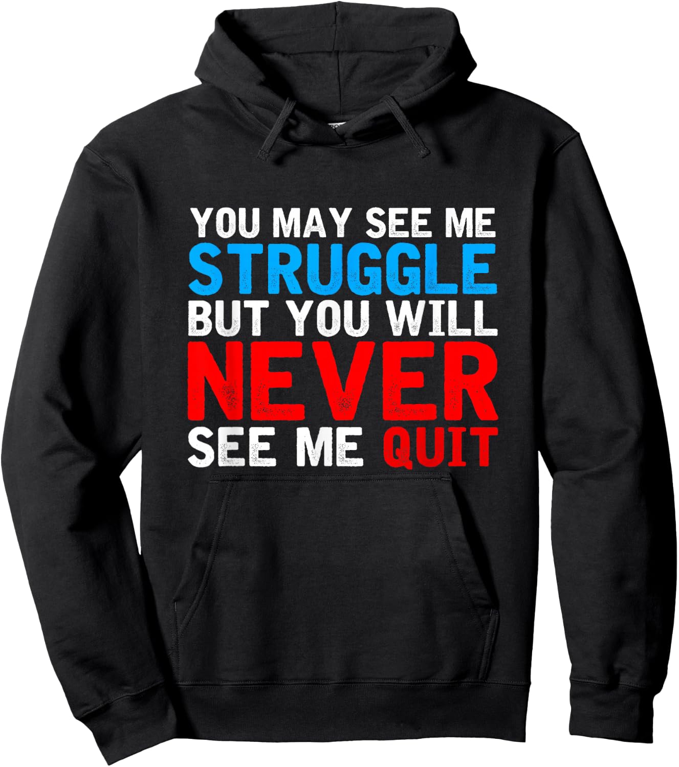 You'll never see me give up Sports Personal Trainer Hoodie - Hoodie | Black