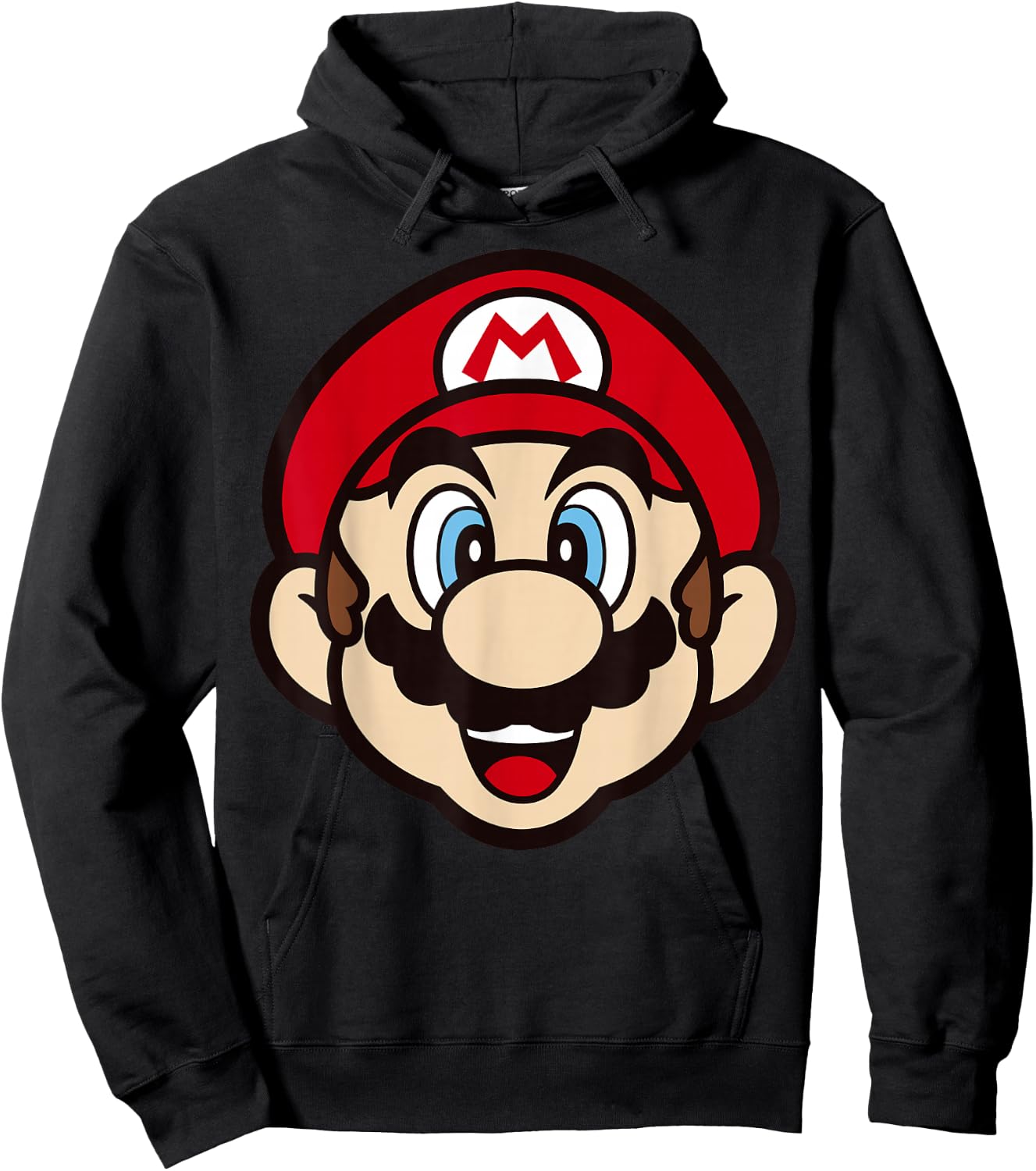 Super Mario Big Face Mario Hoodie - Hoodie | Black