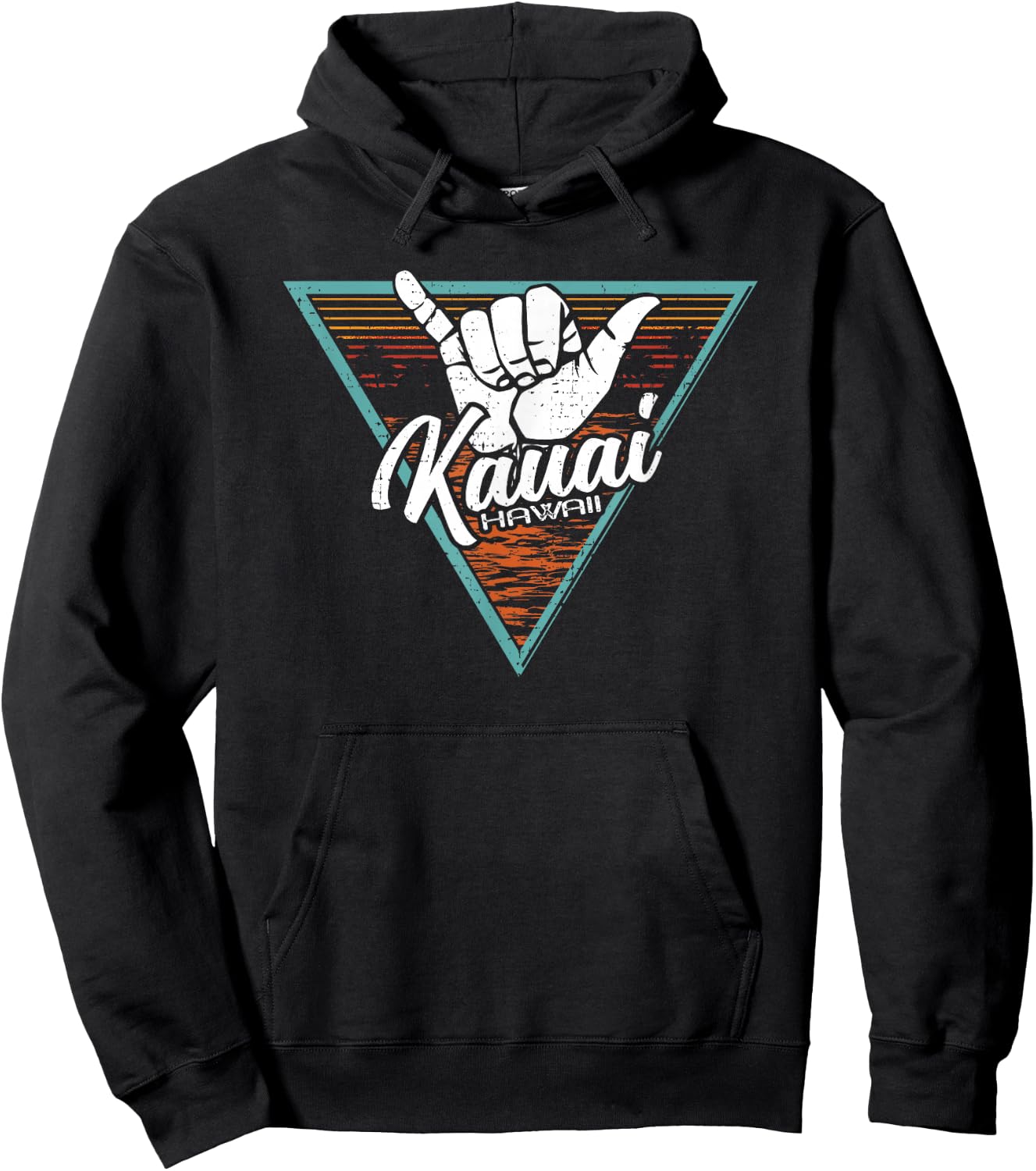 Tropical Shaka Kauai Hawaii - Kauai Hi Hoodie - Hoodie | Black