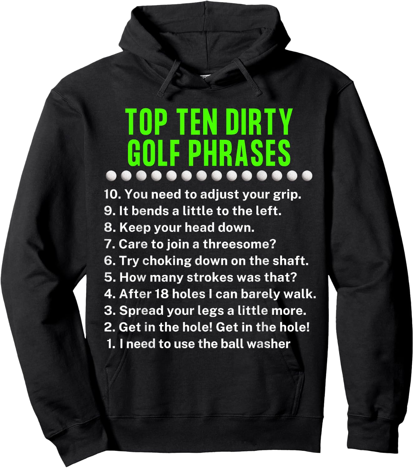 Gag Golf Ideas Golf For Dad Funny Golf Hoodie - Hoodie | Black