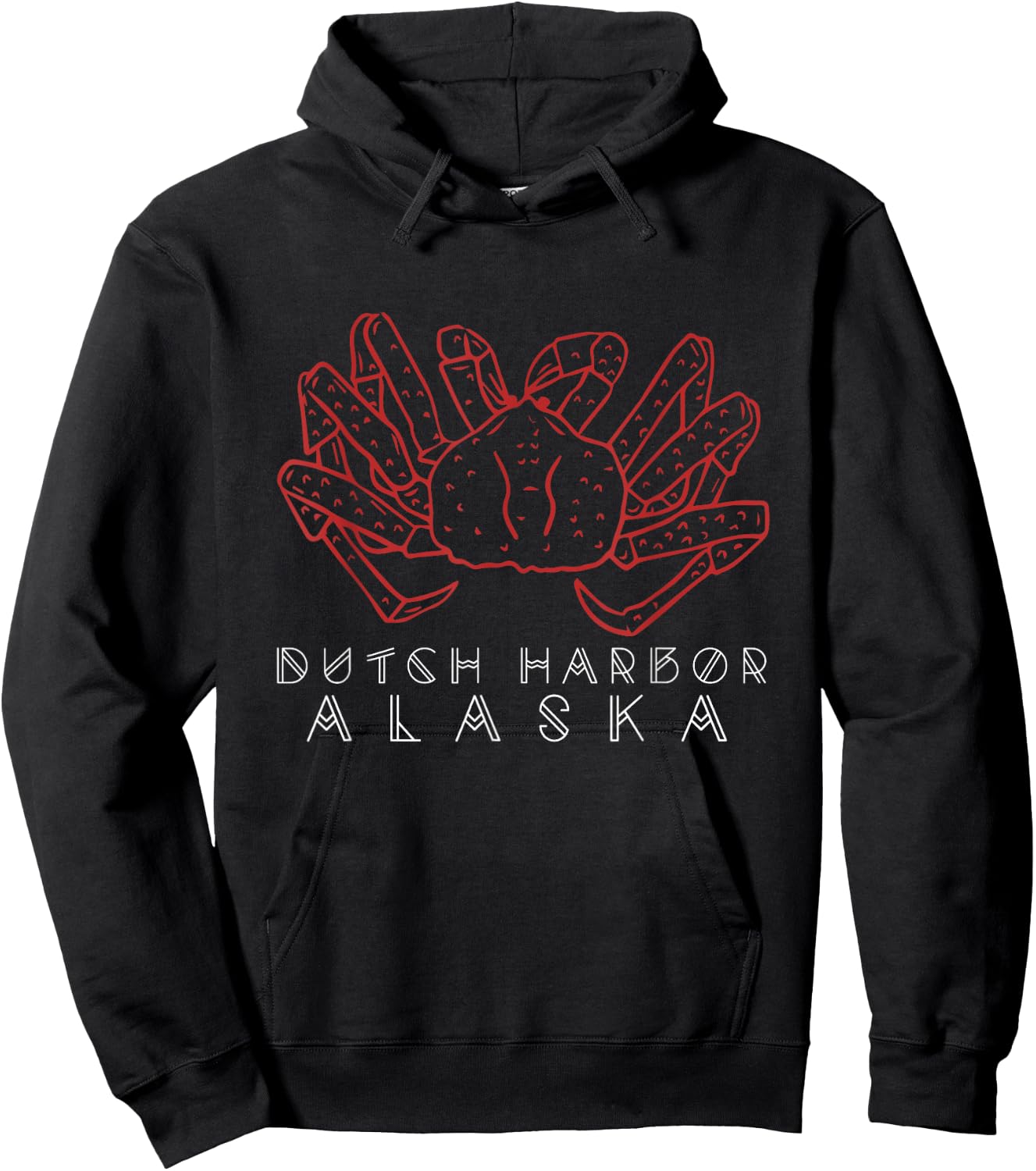 Dutch Harbor Alaska Crab - Alaskan Red King Crab Legs Hoodie - Hoodie | Black