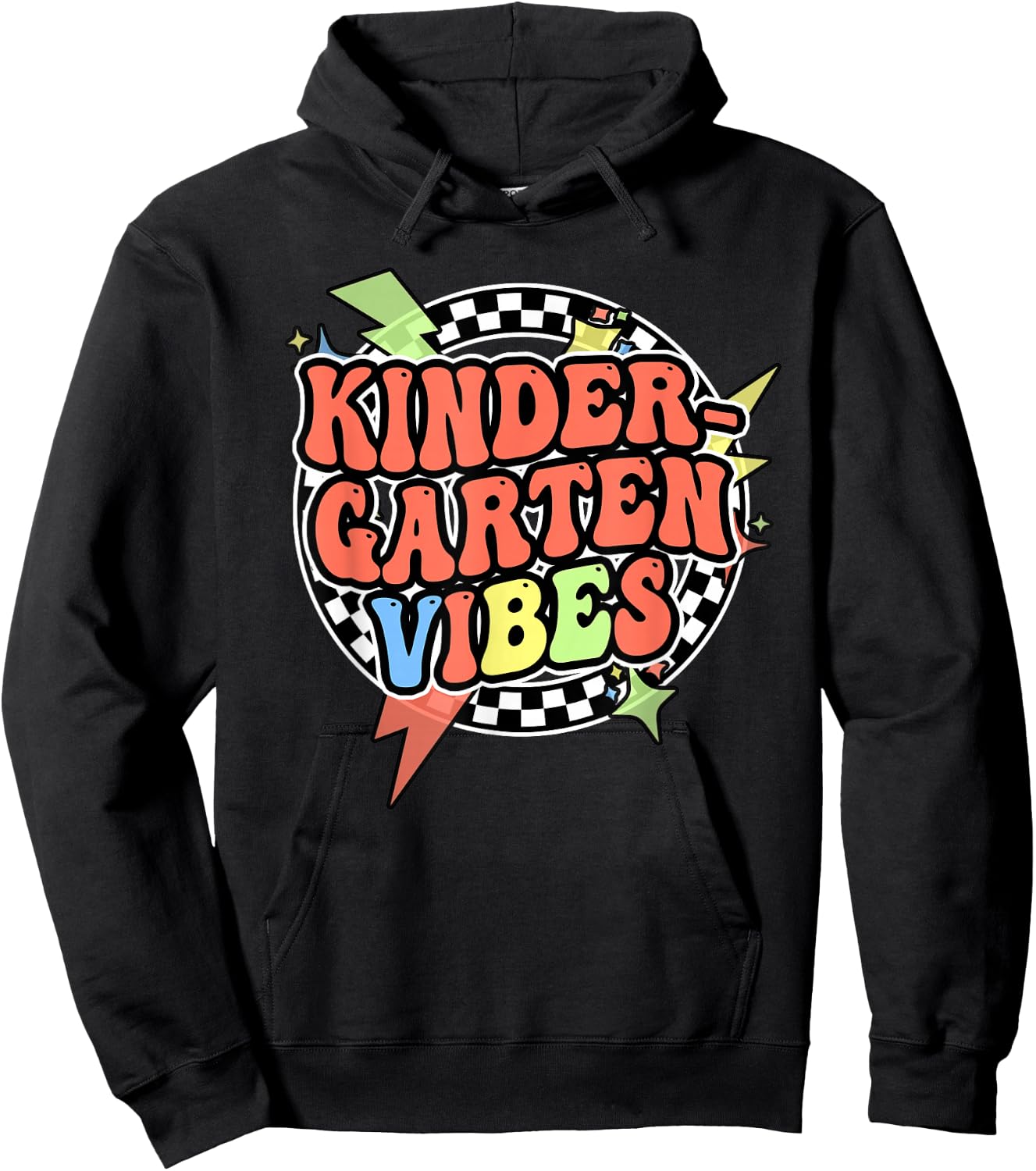 Groovy Kindergarten Vibes Shirt Workbook For Boys Girls Kids Hoodie - Hoodie | Black