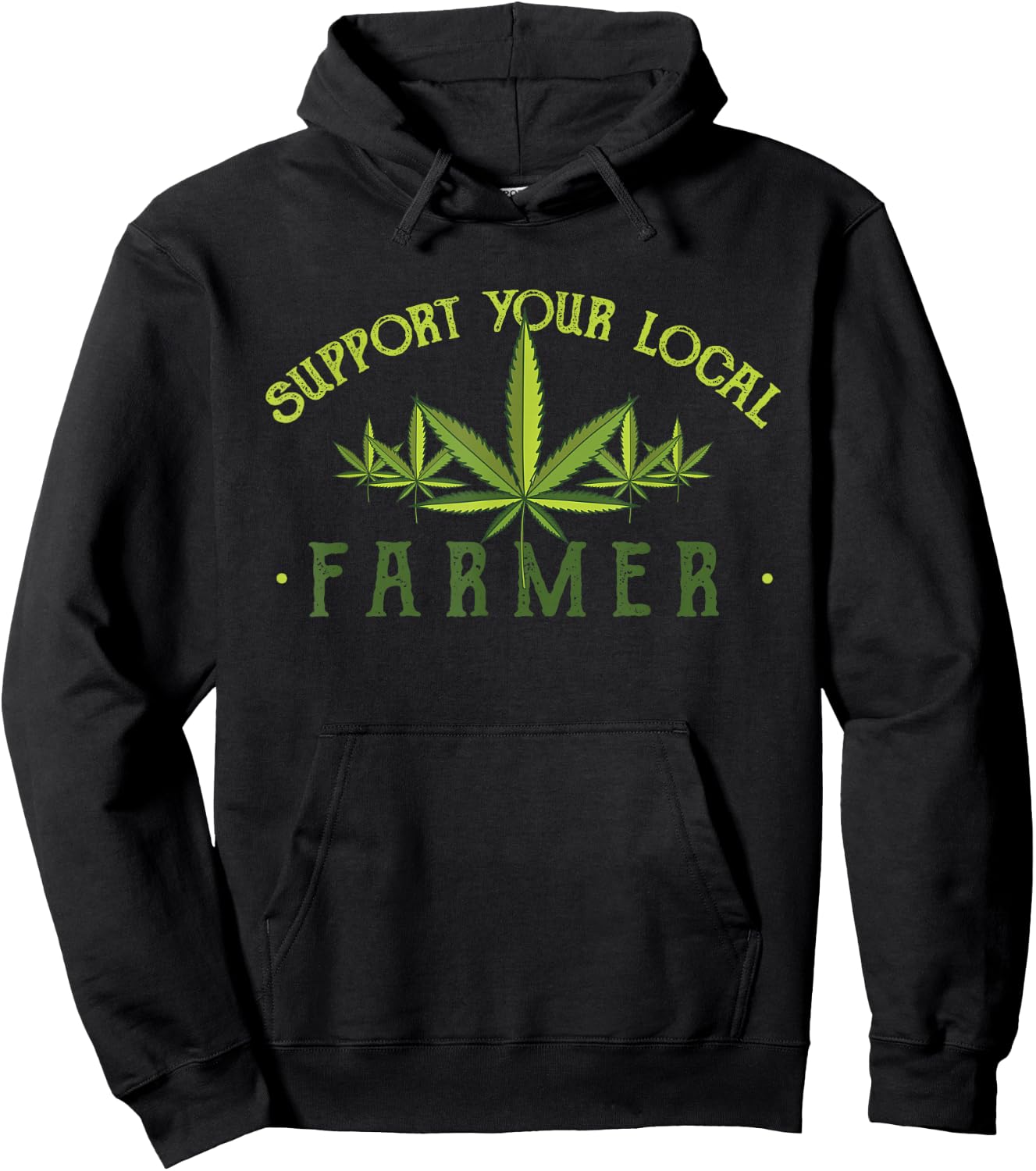 Support Your Local Farmer - Weed Cannabis THC CBD Kush Gift Hoodie - Hoodie | Black