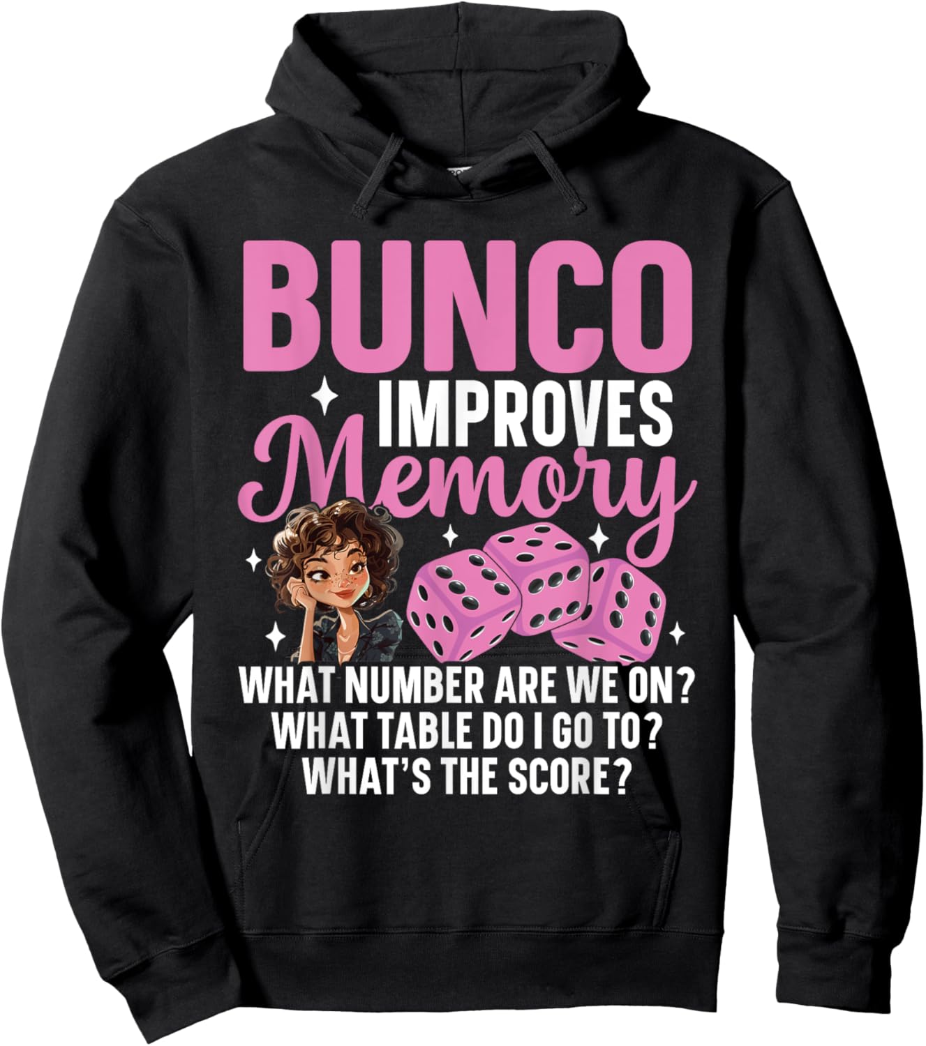 Bunco Prizes Decorations Bunco Night Bunco Player Bunco Hoodie - Hoodie | Black