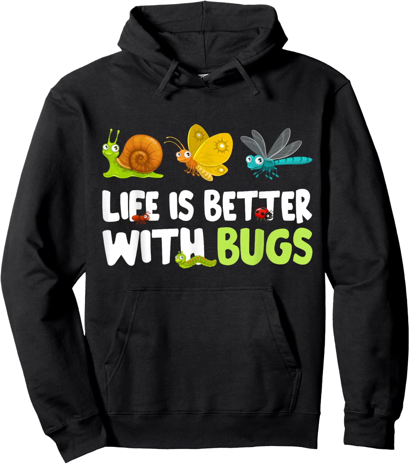 Life Is Better With Bugs Hunter Bugs Catcher Entomology Hoodie - Hoodie | Black