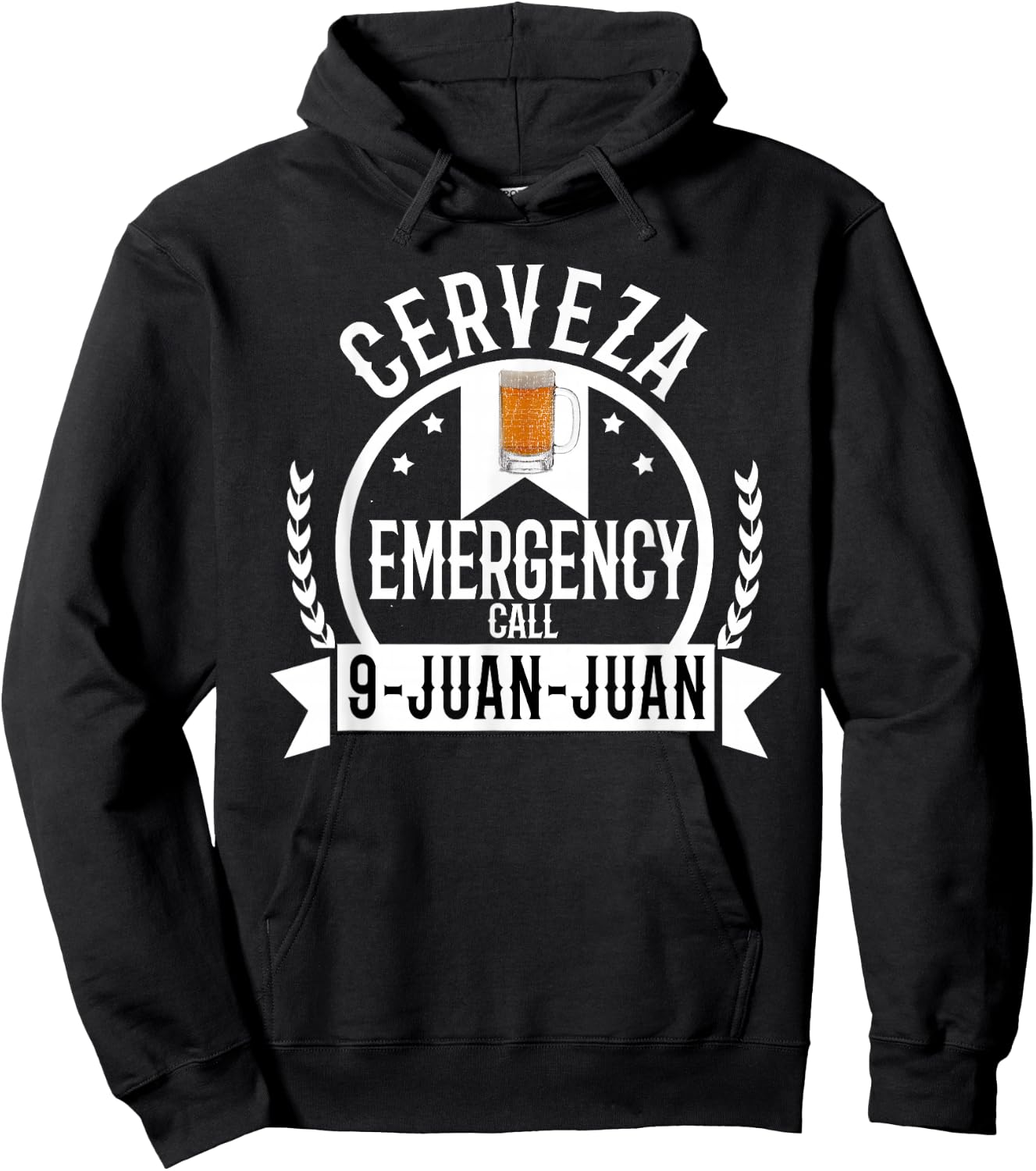 Cerveza Emergency Call 9 Juan Juan Funny Cerveza Beer Hoodie - Hoodie | Black