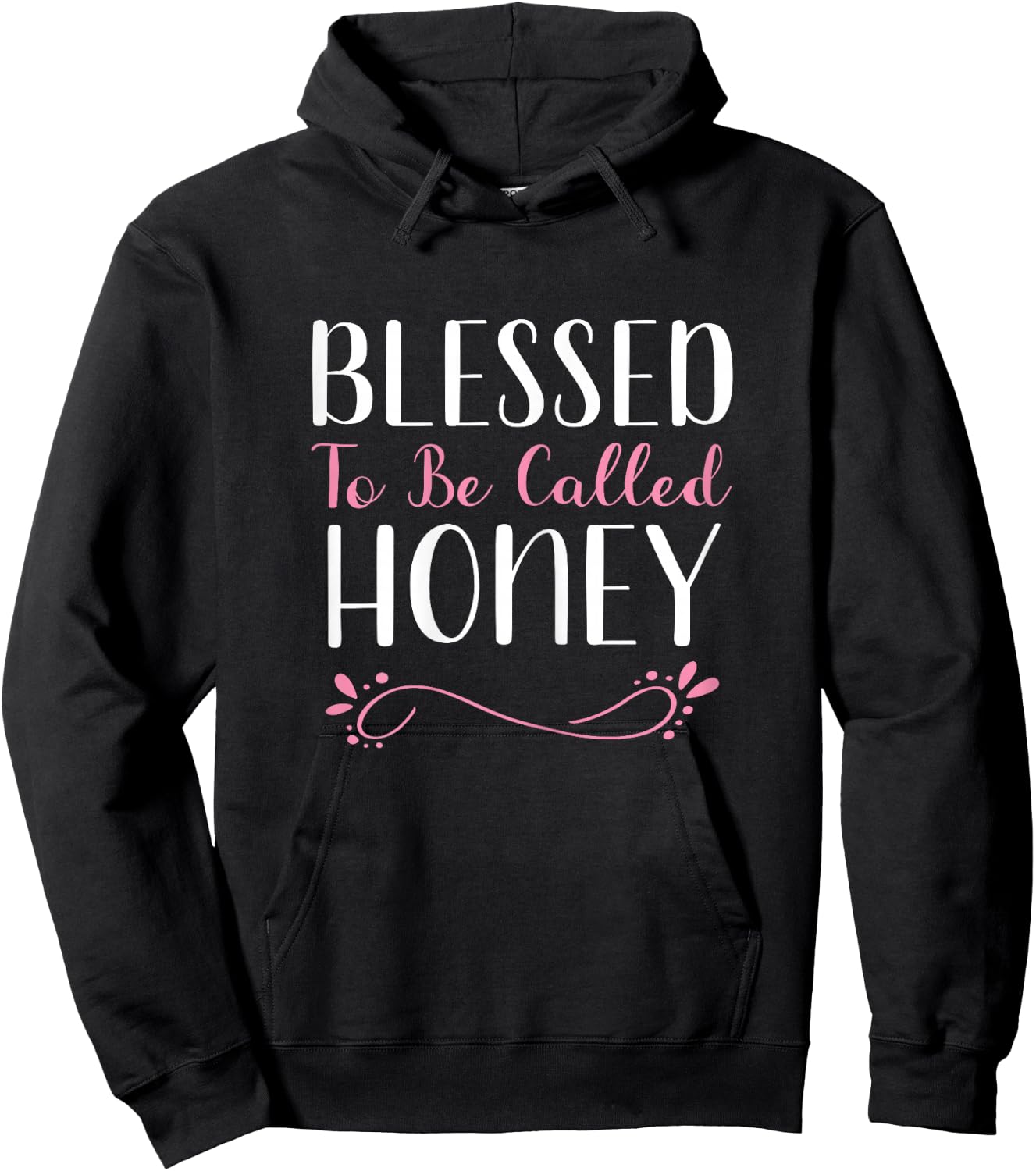 Blessed To Be Called Honey Grandma Cute Cool Hoodie - Hoodie | Black