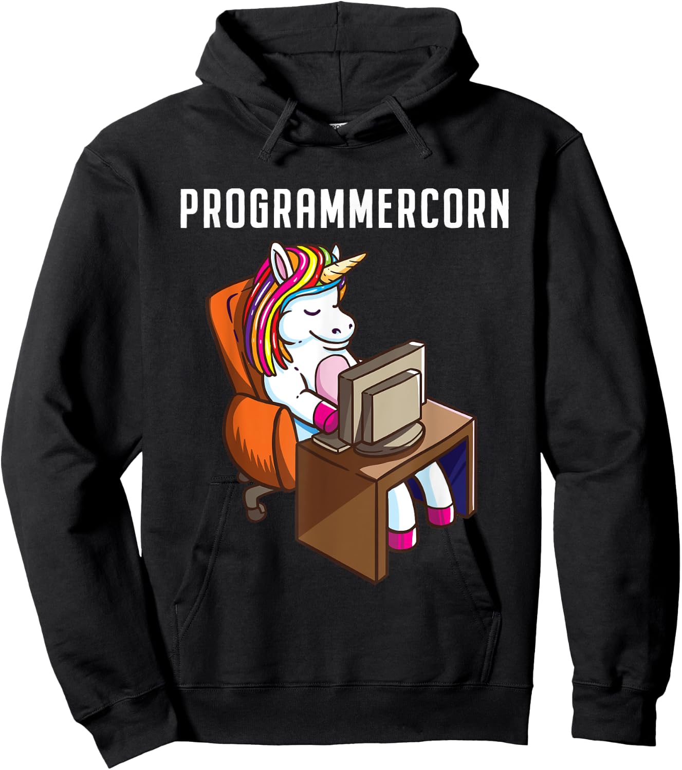 Funny Programmer Unicorn Programming Coding Nerd Girls Gift Hoodie - Hoodie | Black