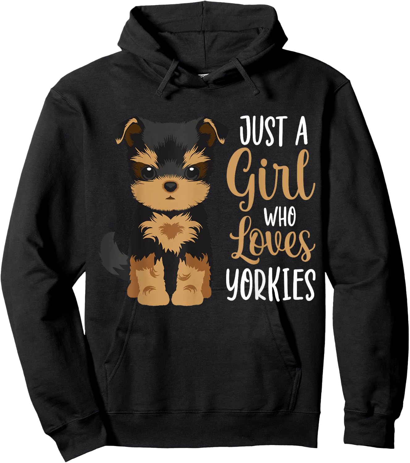 Yorkshire Terrier Just A Girl Who Loves Yorkies Girls Hoodie - Hoodie | Black