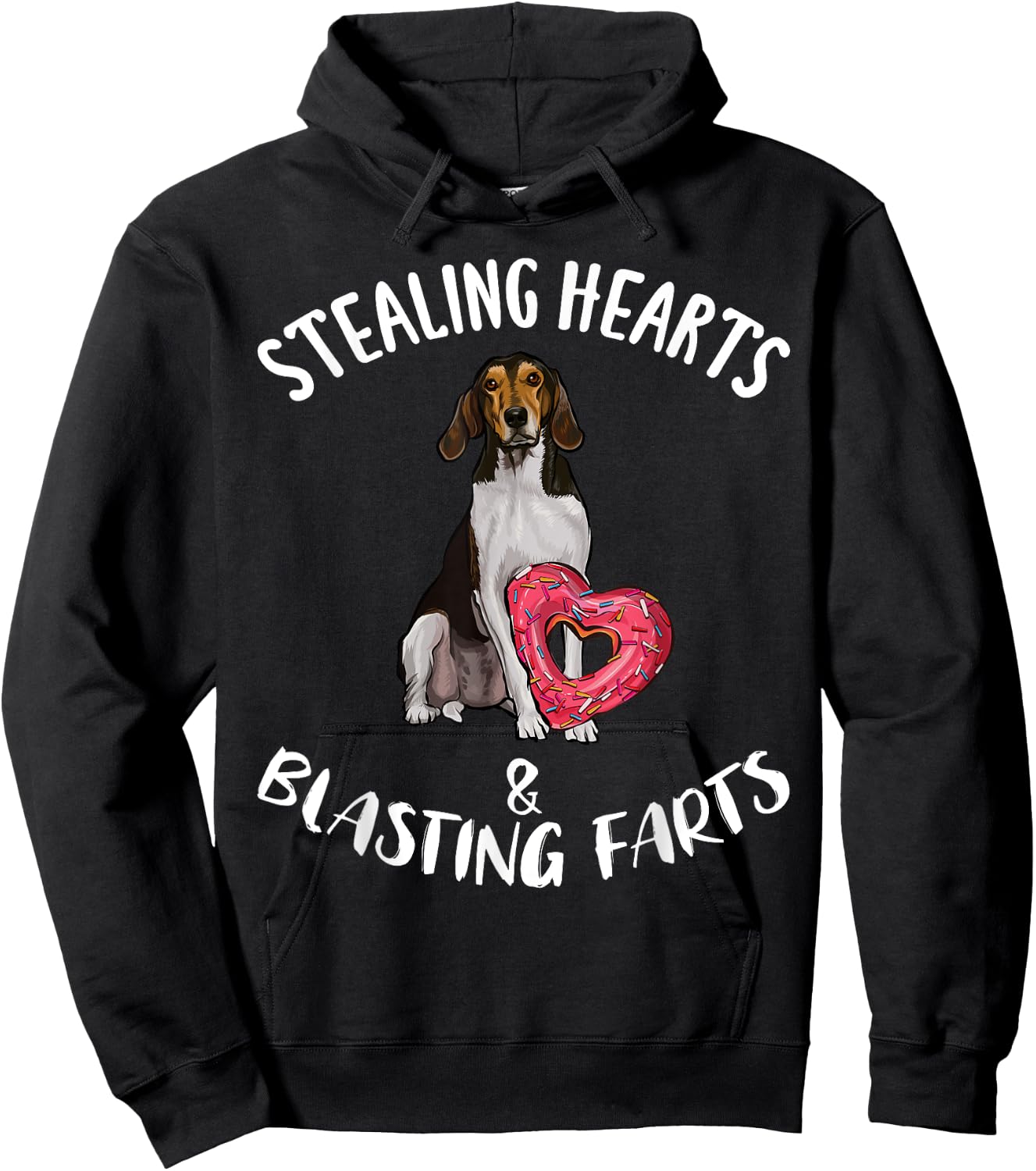 Stealing Hearts Blasting Farts Treeing Walker Coonhound Dog Hoodie - Hoodie | Black