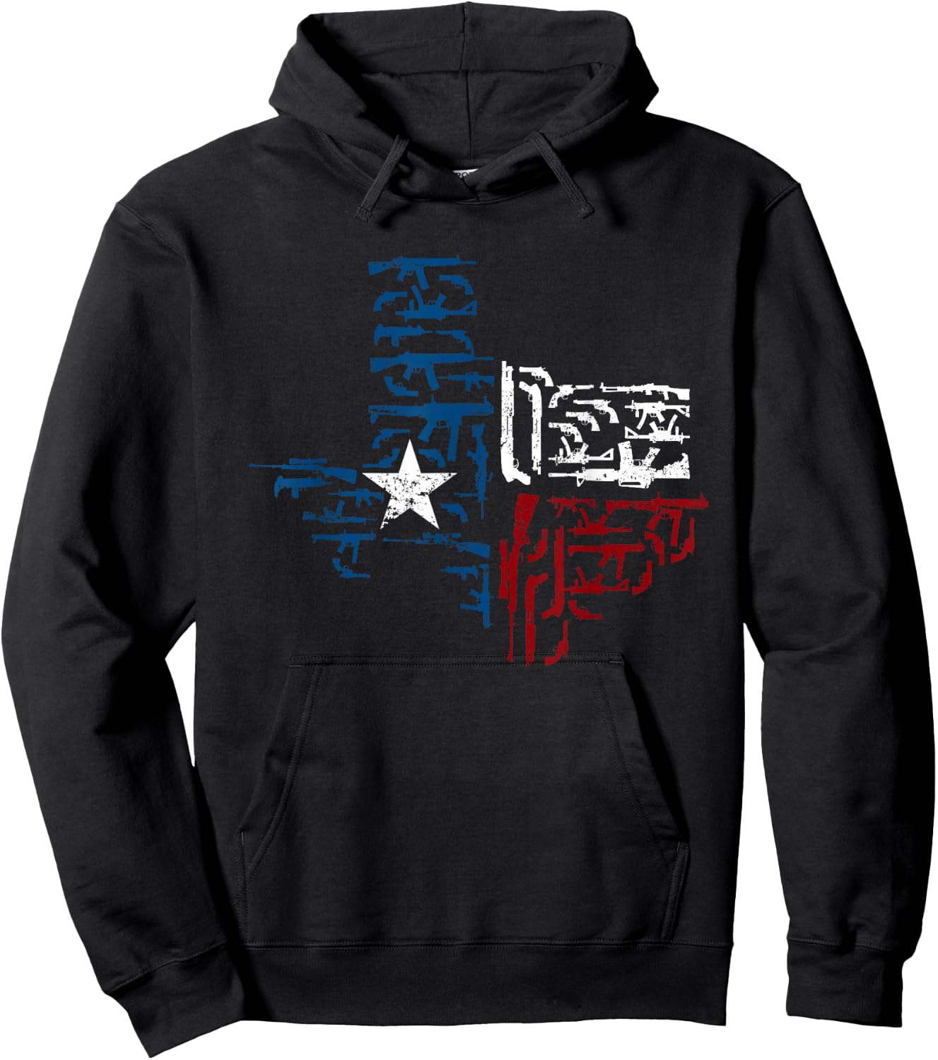 Patriotic US South Austin Guns Texas Hoodie - Hoodie | Black