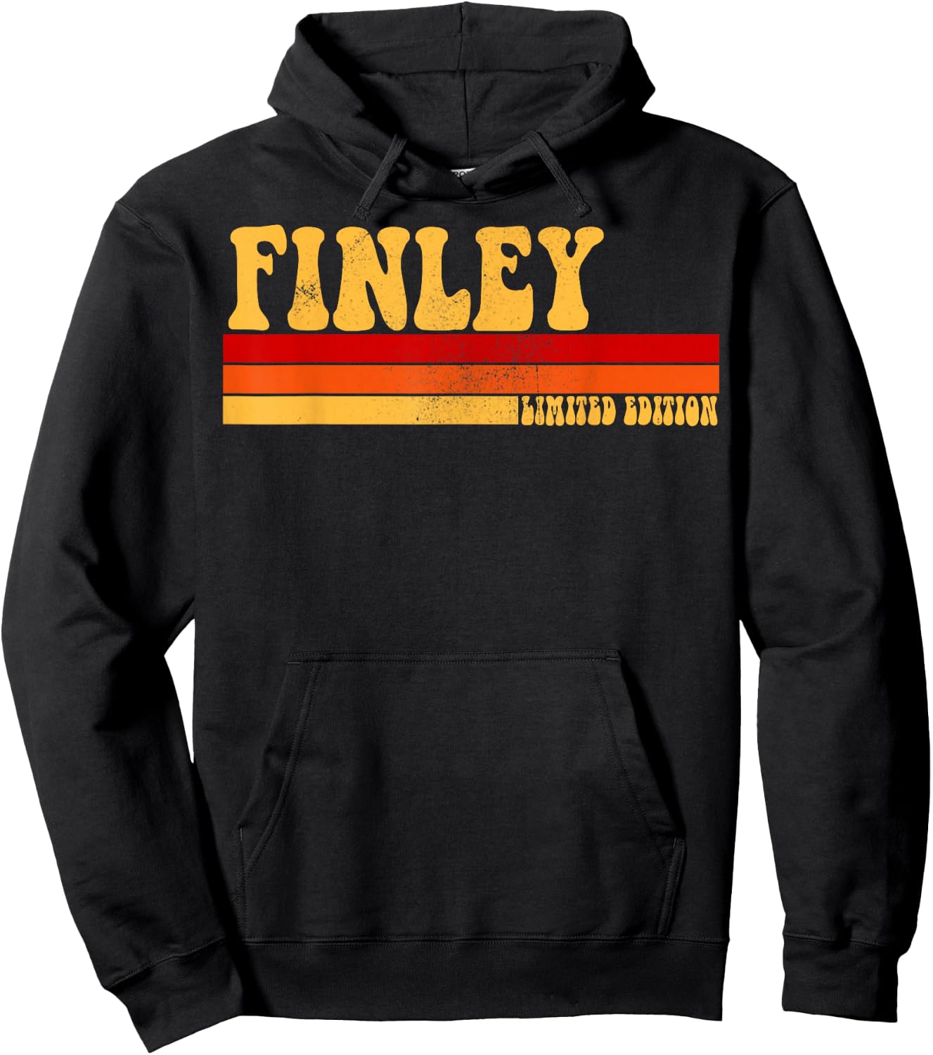 FINLEY Name Personalized Idea Men Retro Vintage FINLEY Hoodie - Hoodie | Black