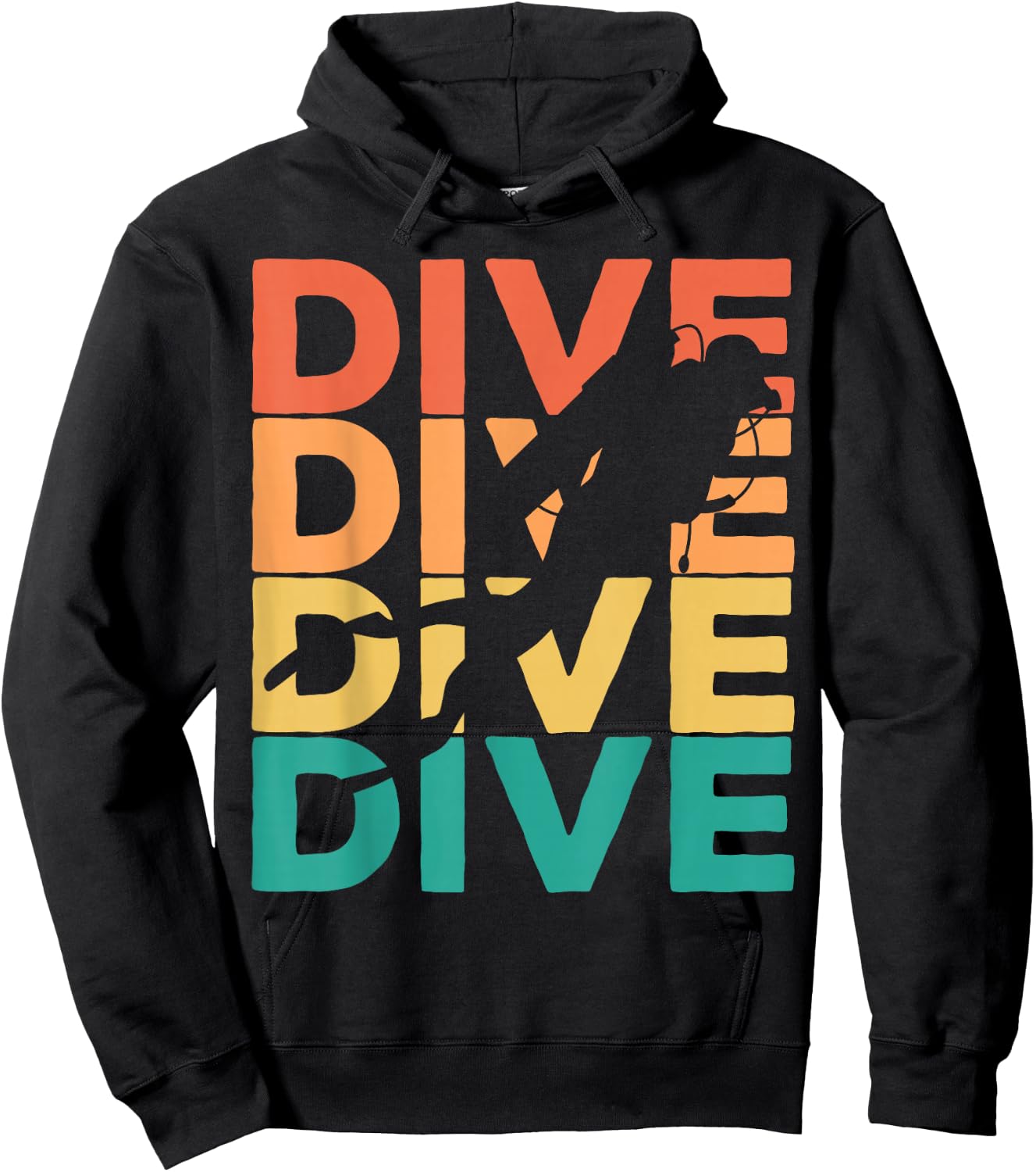 Retro Vintage Diving Gift Scuba Divers Hoodie - Hoodie | Black