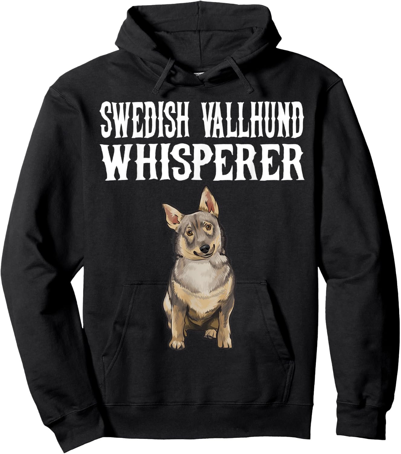 Swedish Vallhund Wisperer Funny Dog Lover Gift Women Hoodie - Hoodie | Black